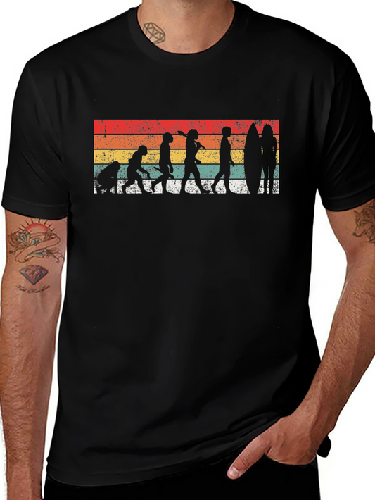Surfing Evolution Graphic Tee