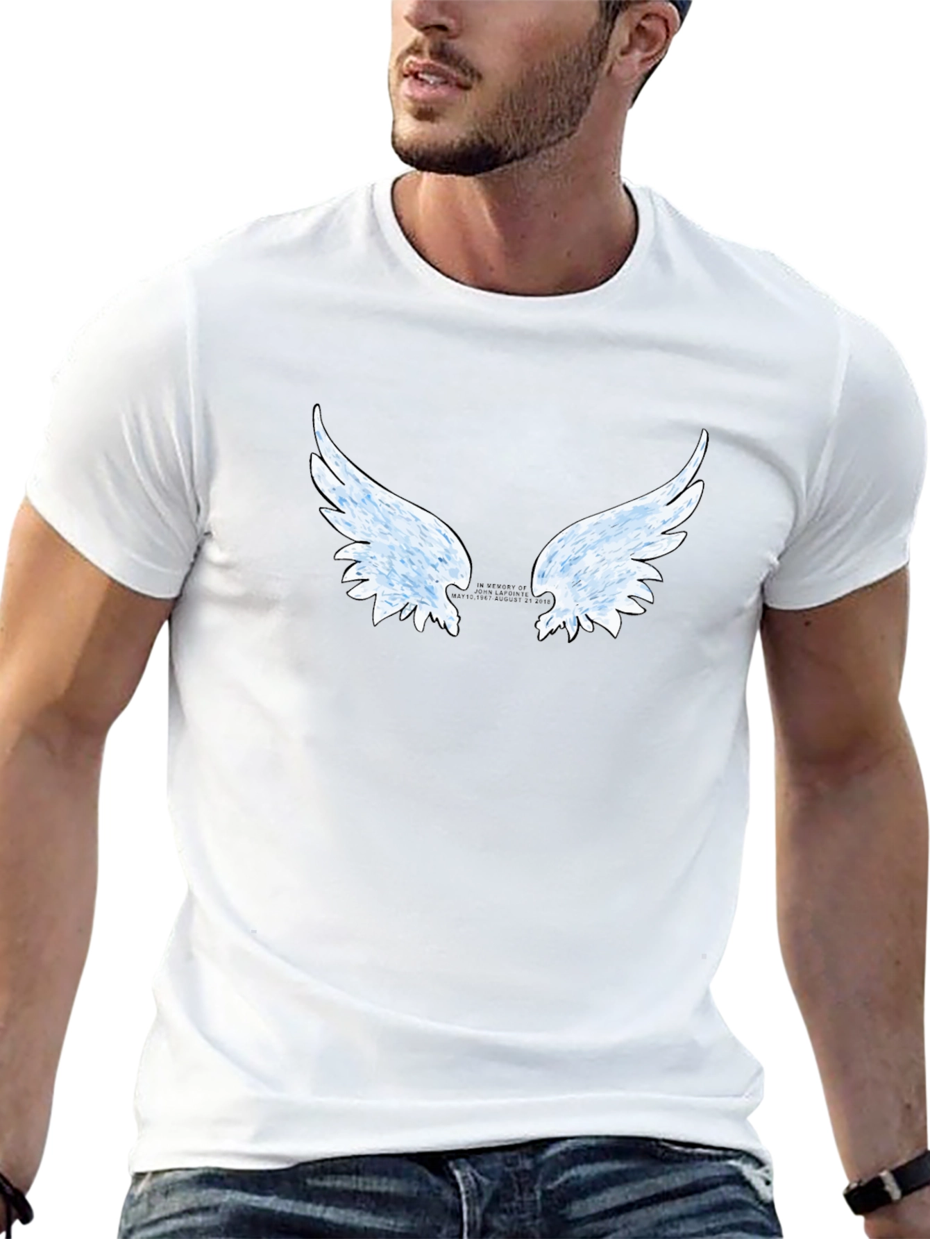 Angel Wing Graphic Tee - Stylish Black T-Shirt