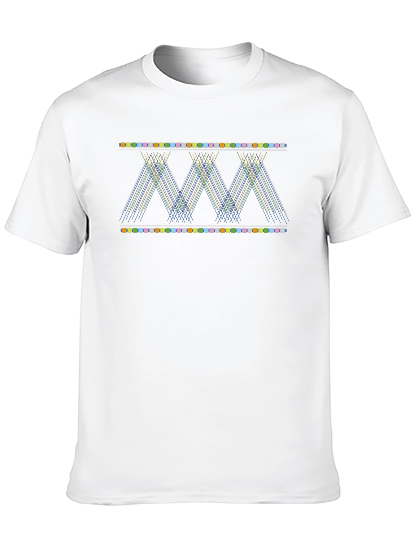 Abstract Geometric Graphic Print Black T-Shirt
