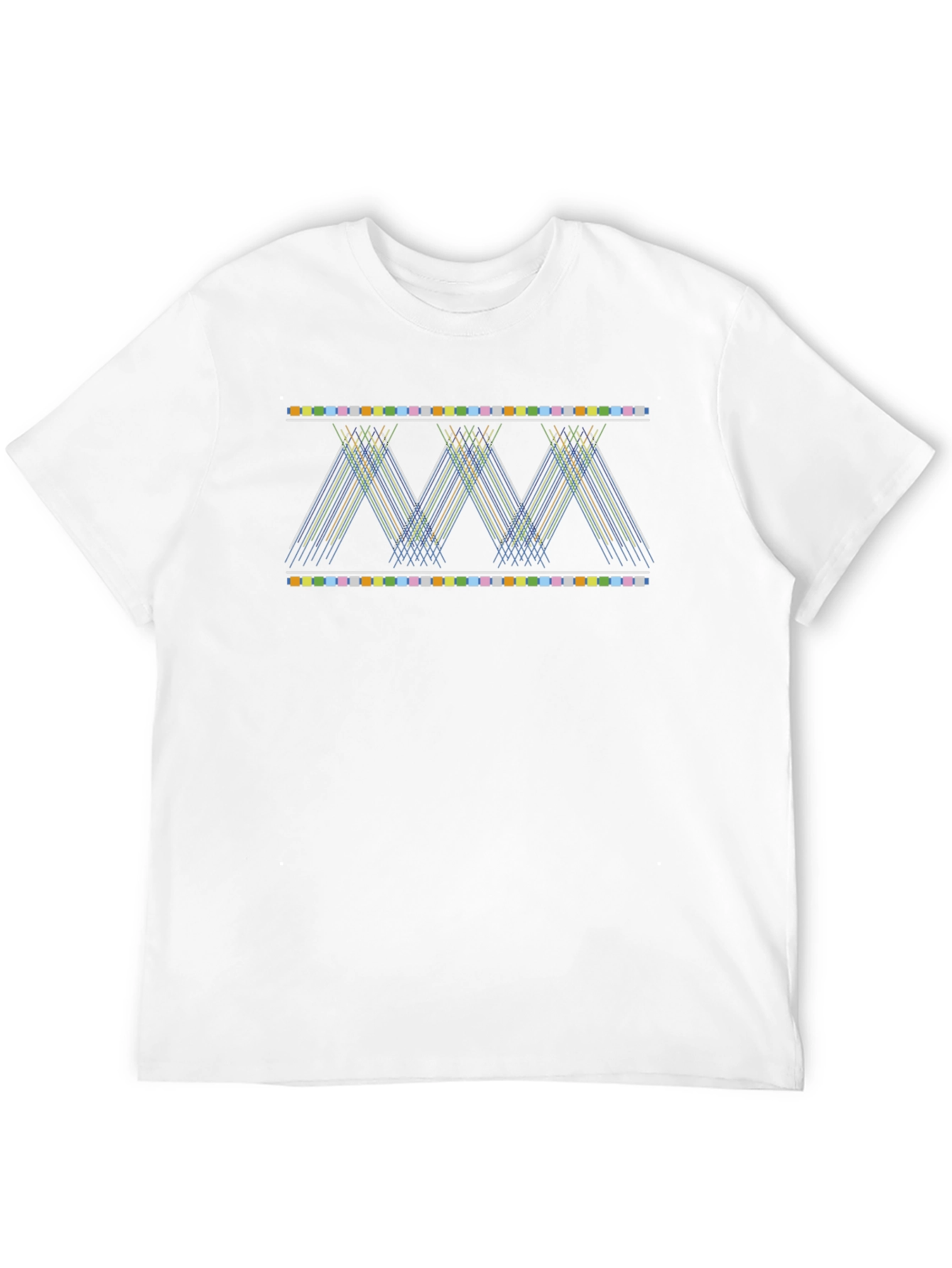 Abstract Geometric Graphic Print Black T-Shirt