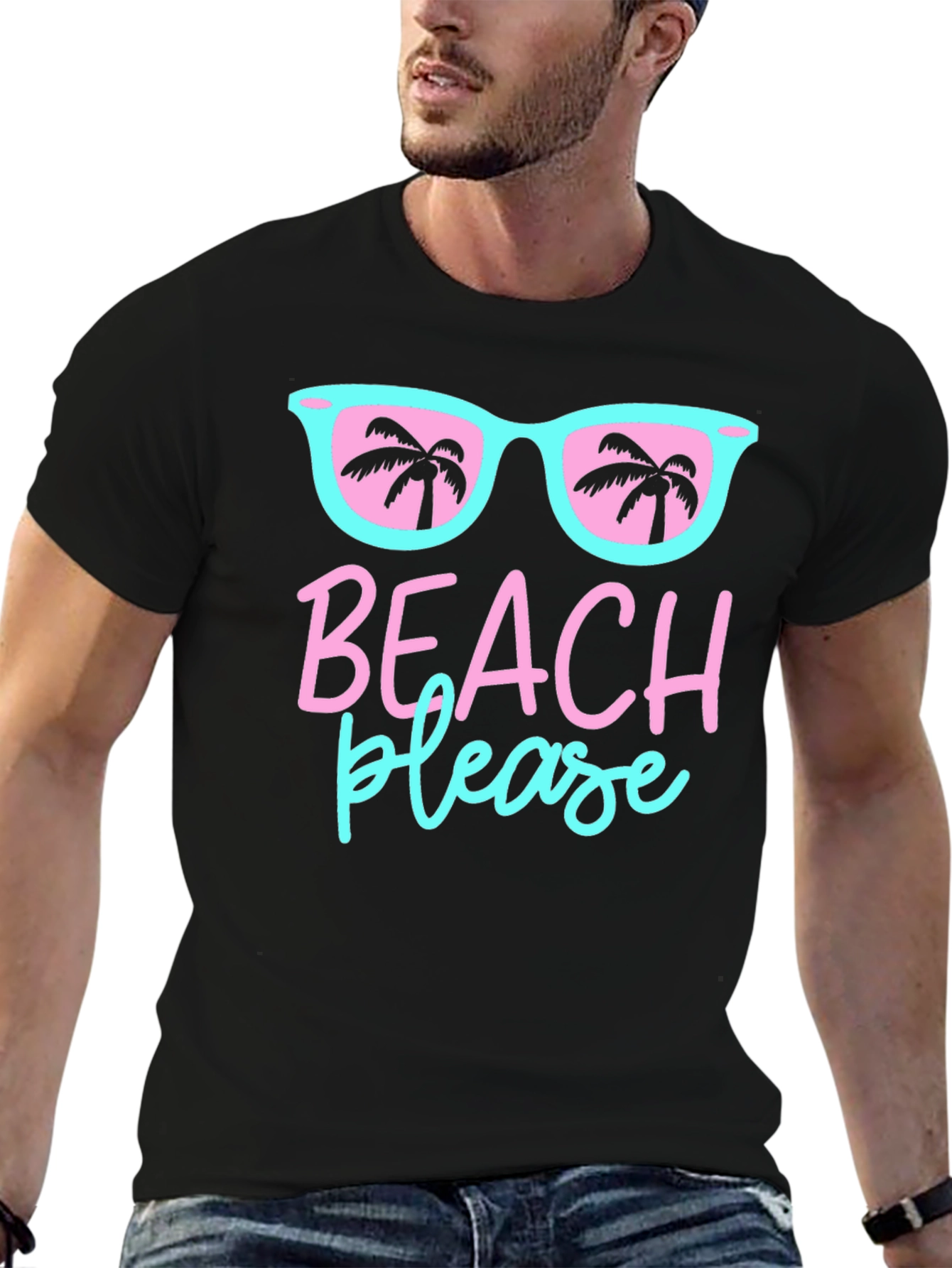 Beach Please Graphic T-Shirt