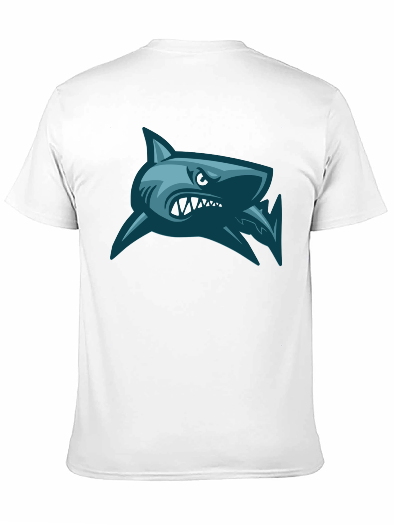 Mens Shark Graphic Print Black T-Shirt