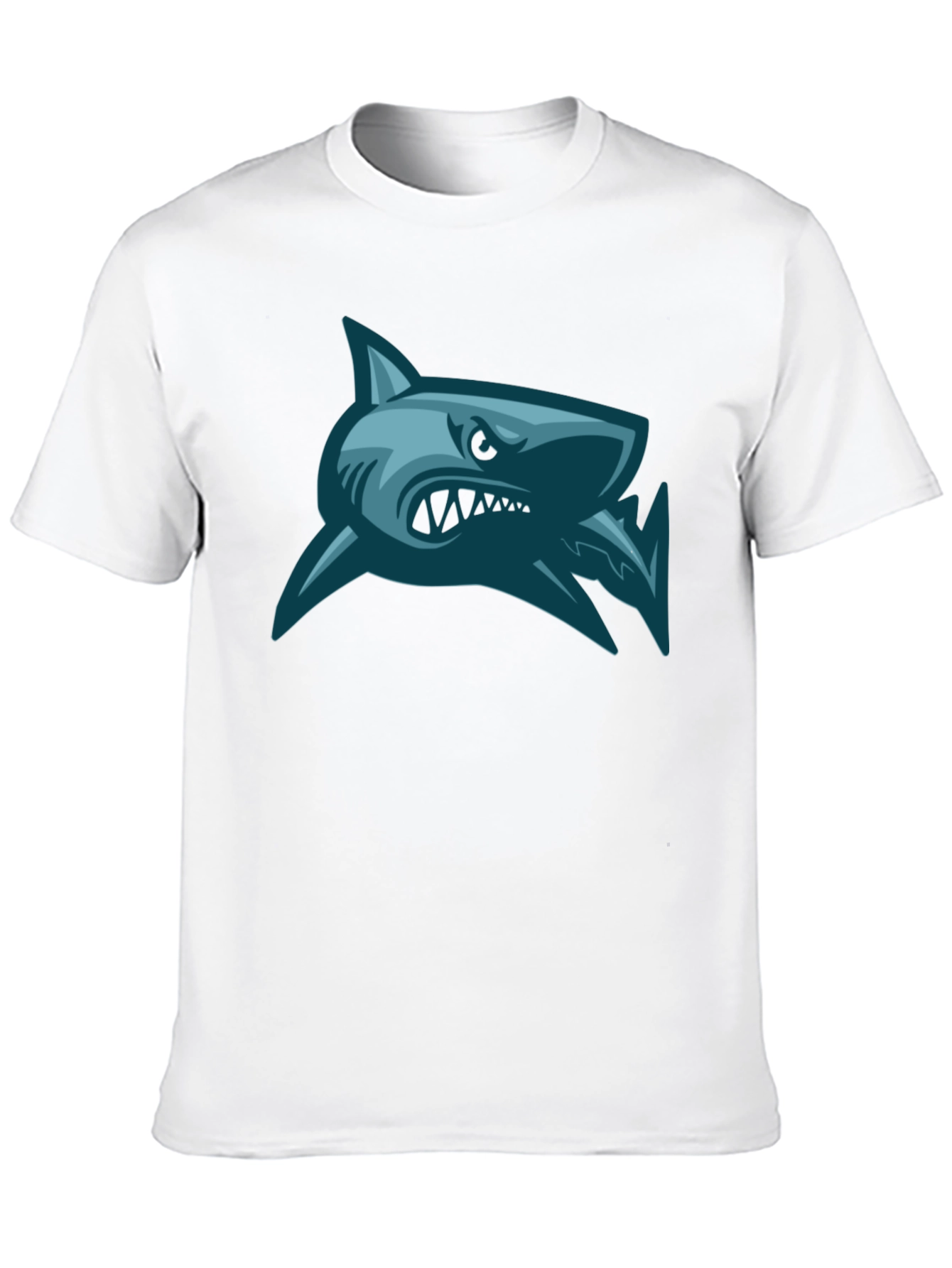 Mens Shark Graphic Print Black T-Shirt