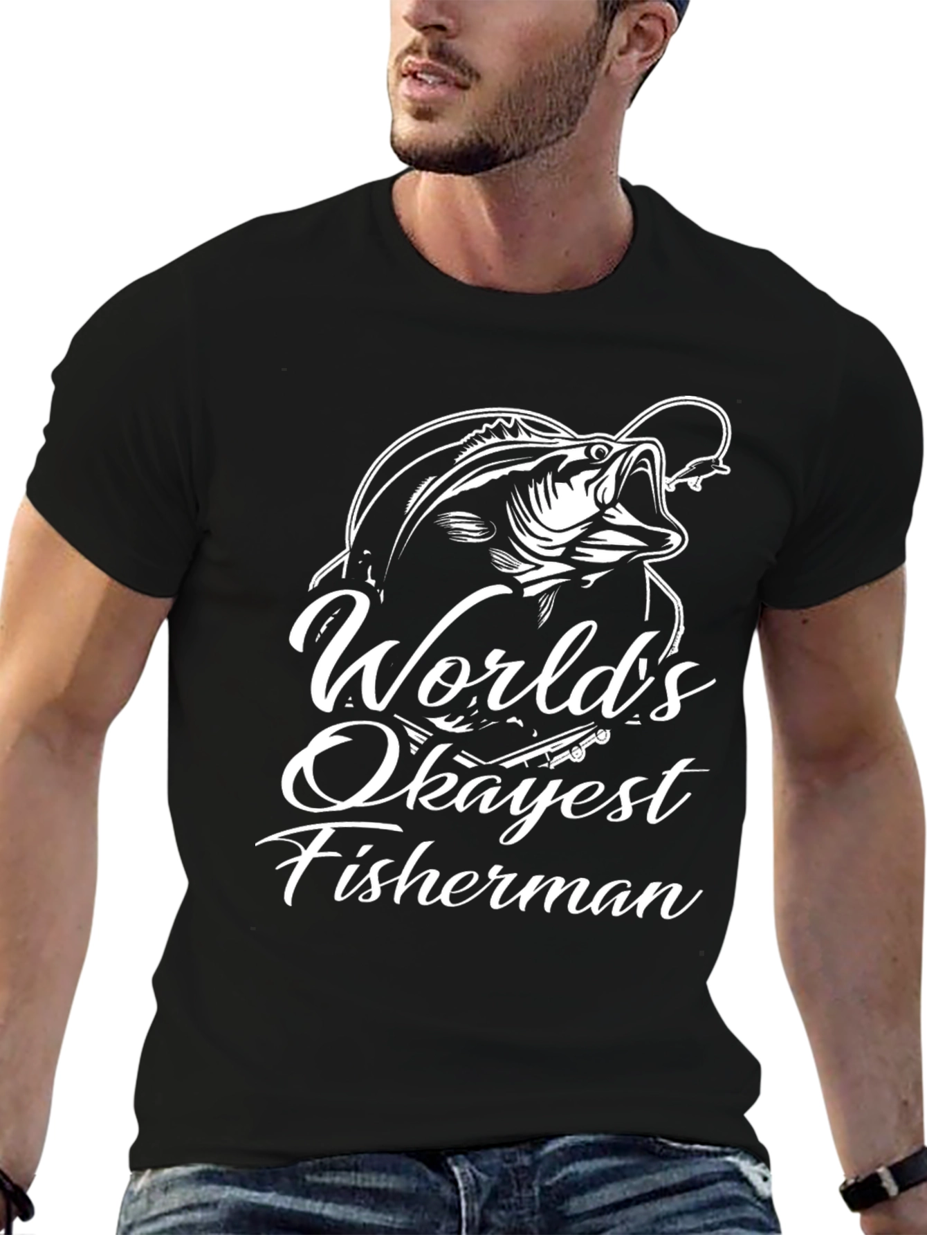 Worlds Okayest Fisherman Graphic Tee