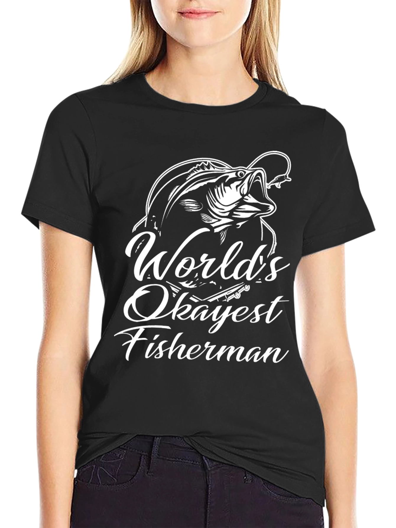 Worlds Okayest Fisherman Graphic Tee