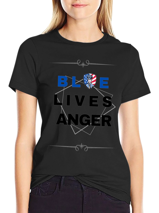 Blue Lives Matter Graphic Print T-Shirt
