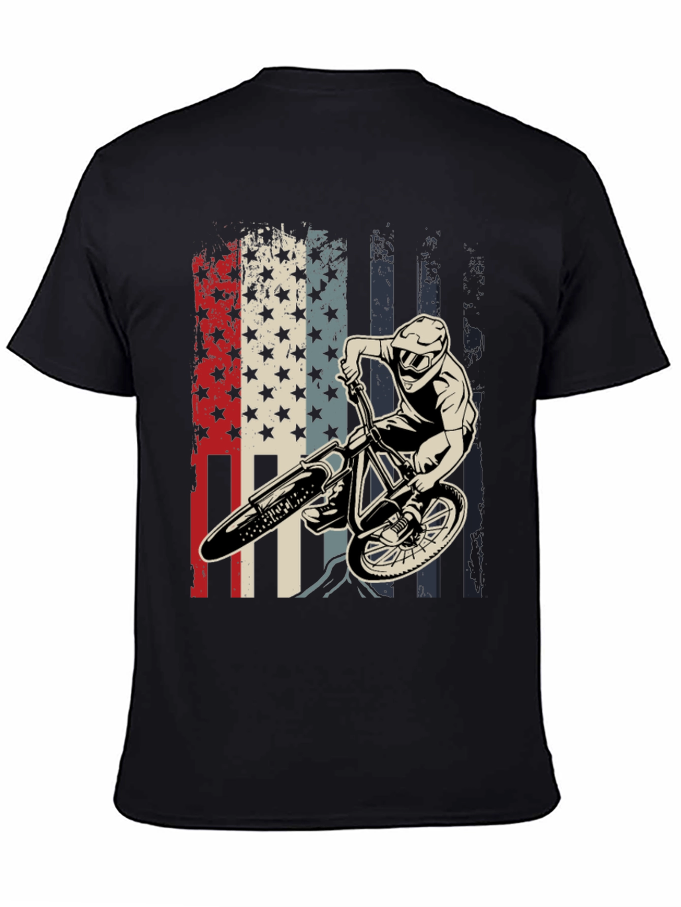 Patriotic Biker T-Shirt - Stars & Stripes