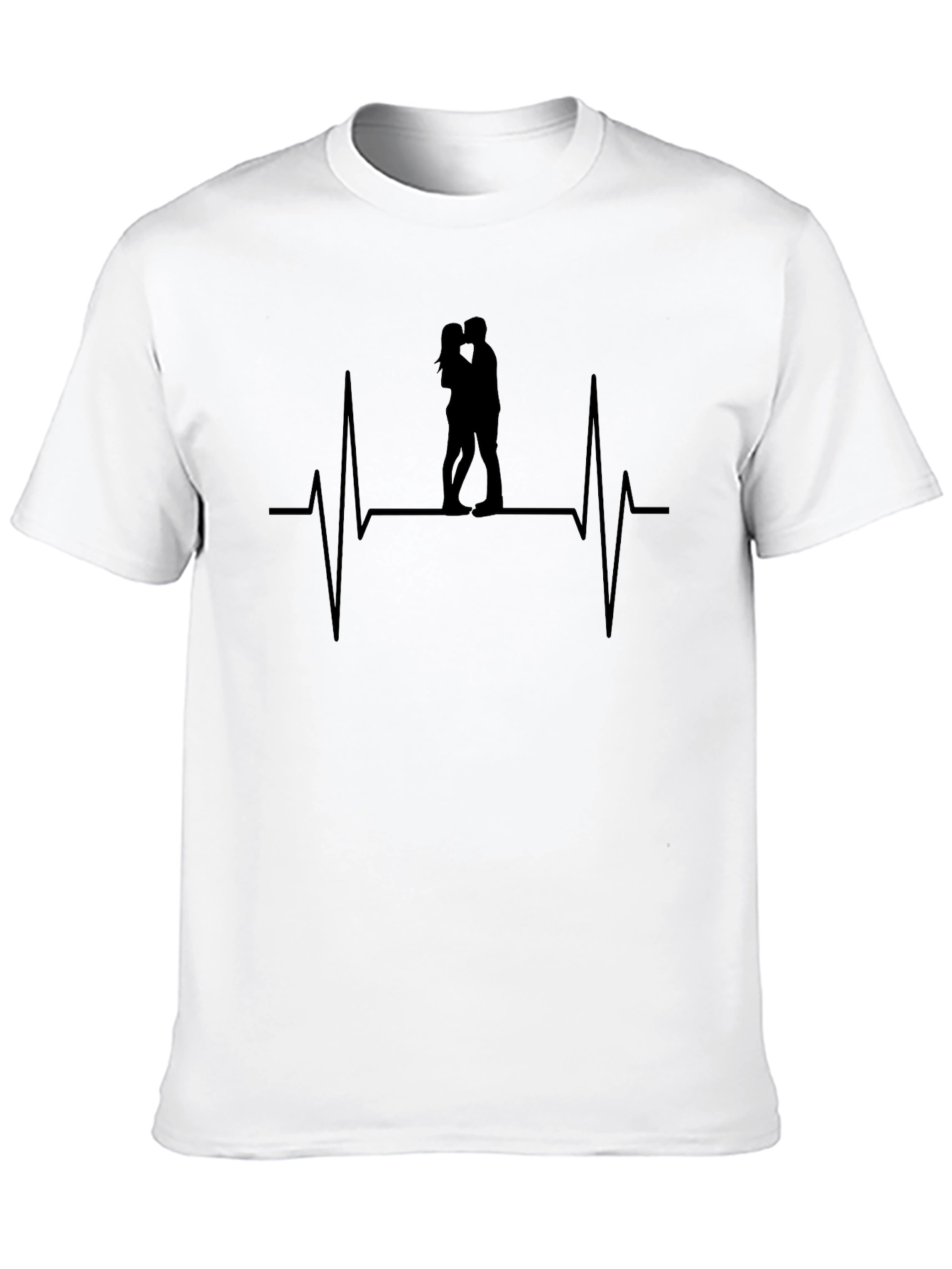 Love Pulse Black Graphic Tee - Mens