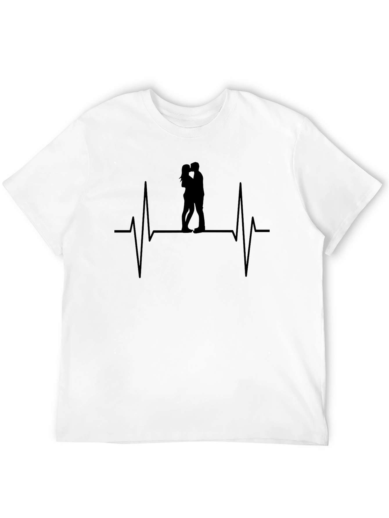Love Pulse Black Graphic Tee - Mens