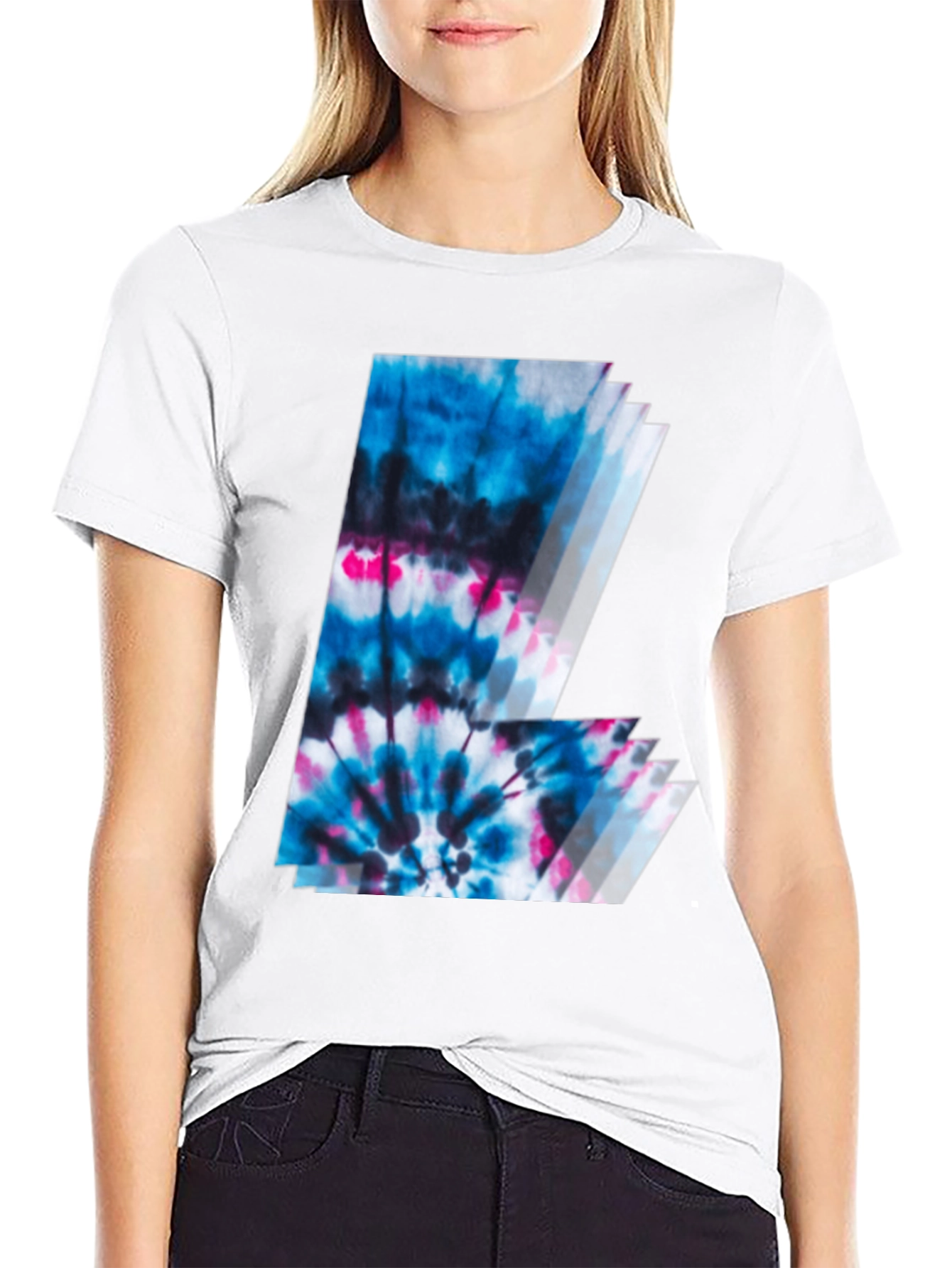 Tie-Dye Letter Graphic Tee