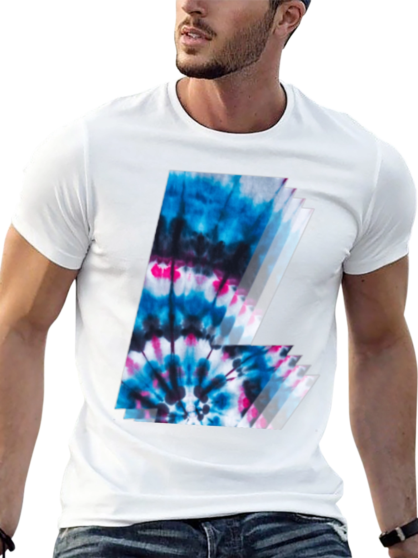 Tie-Dye Letter Graphic Tee