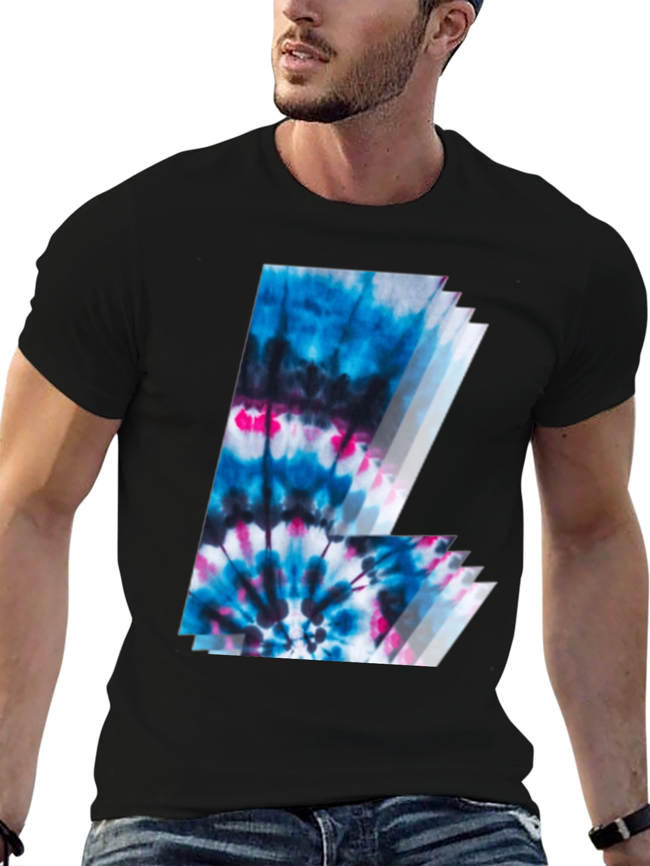 Tie-Dye Letter Graphic Tee