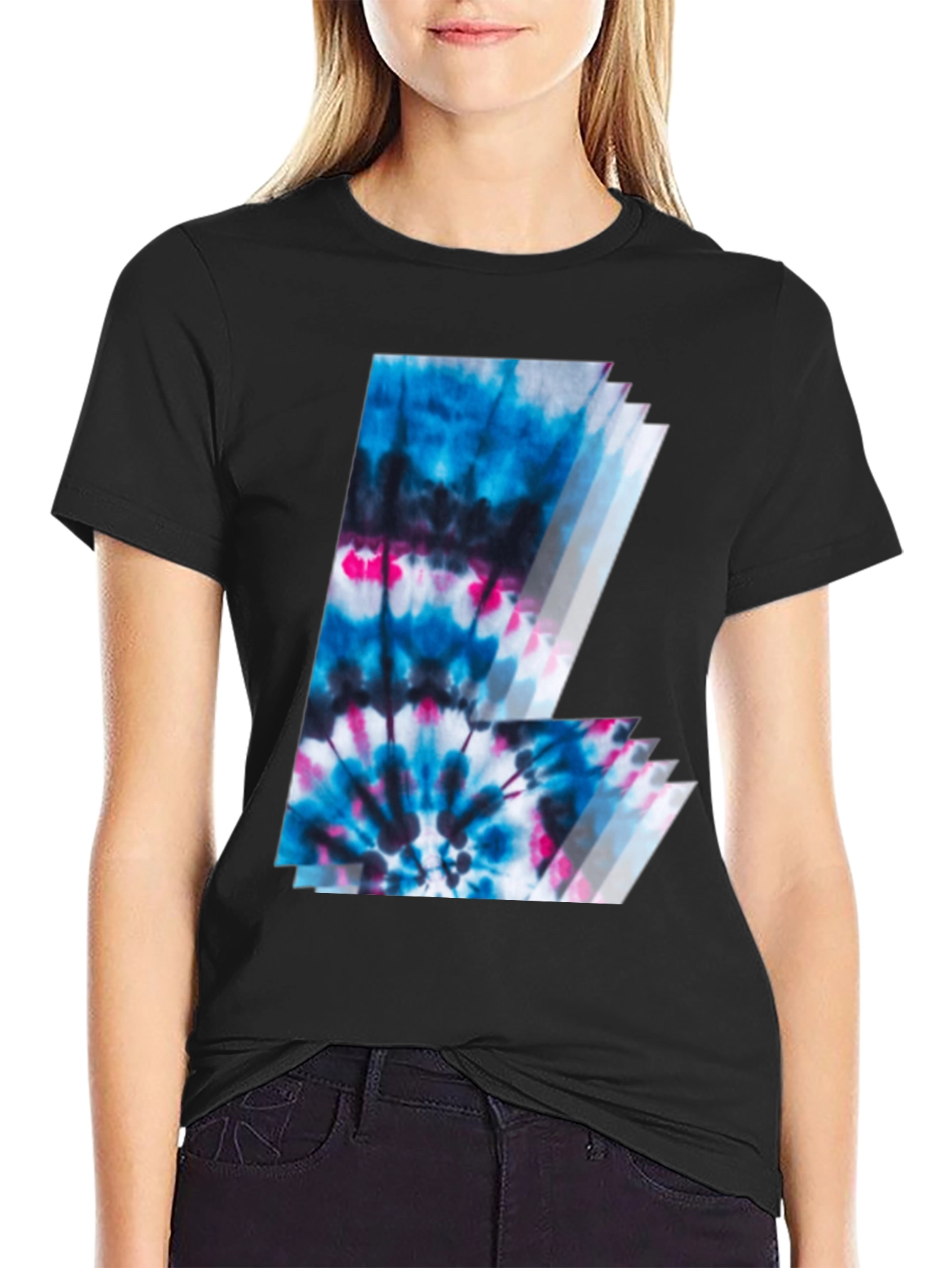 Tie-Dye Letter Graphic Tee