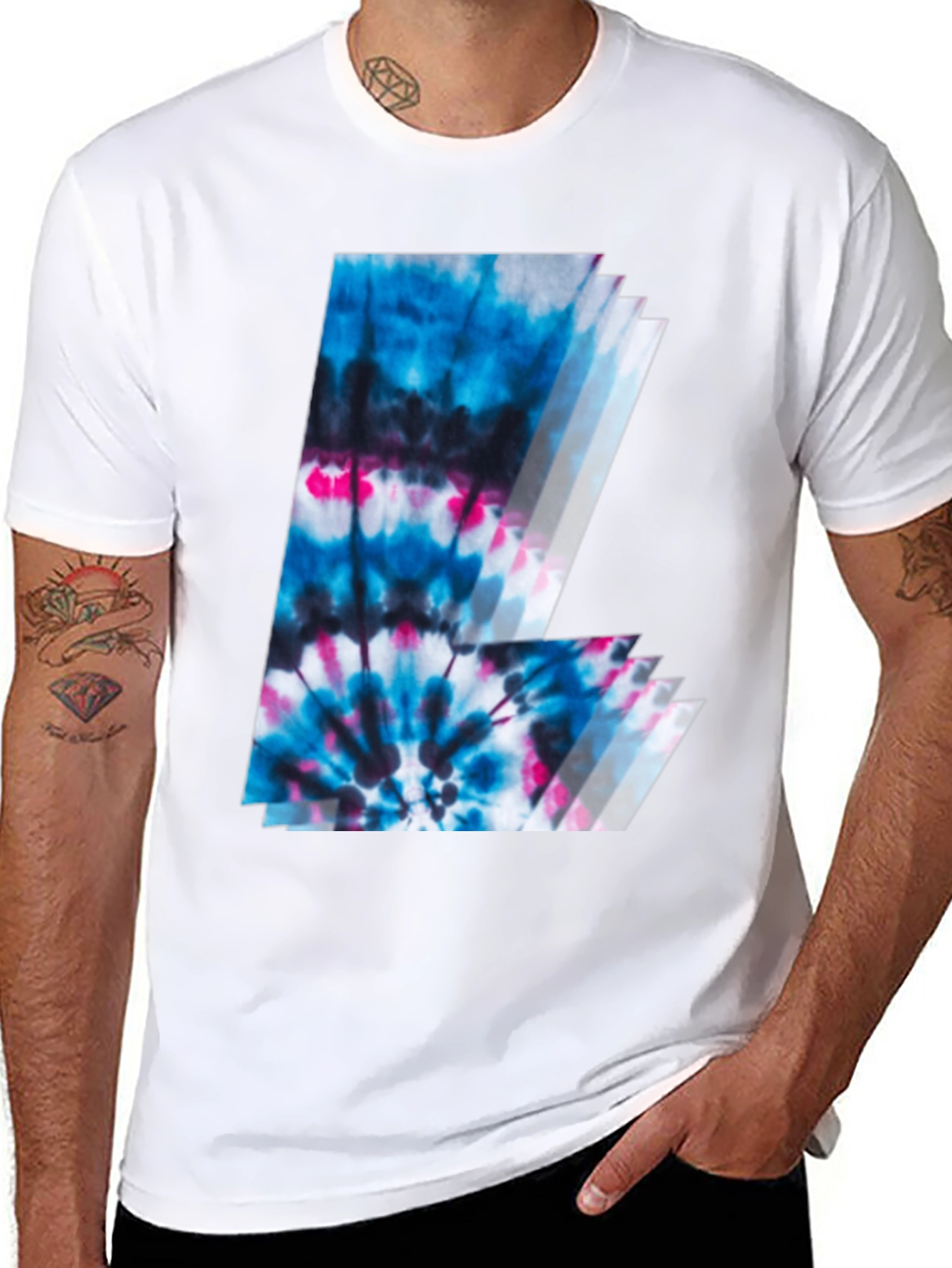 Tie-Dye Letter Graphic Tee