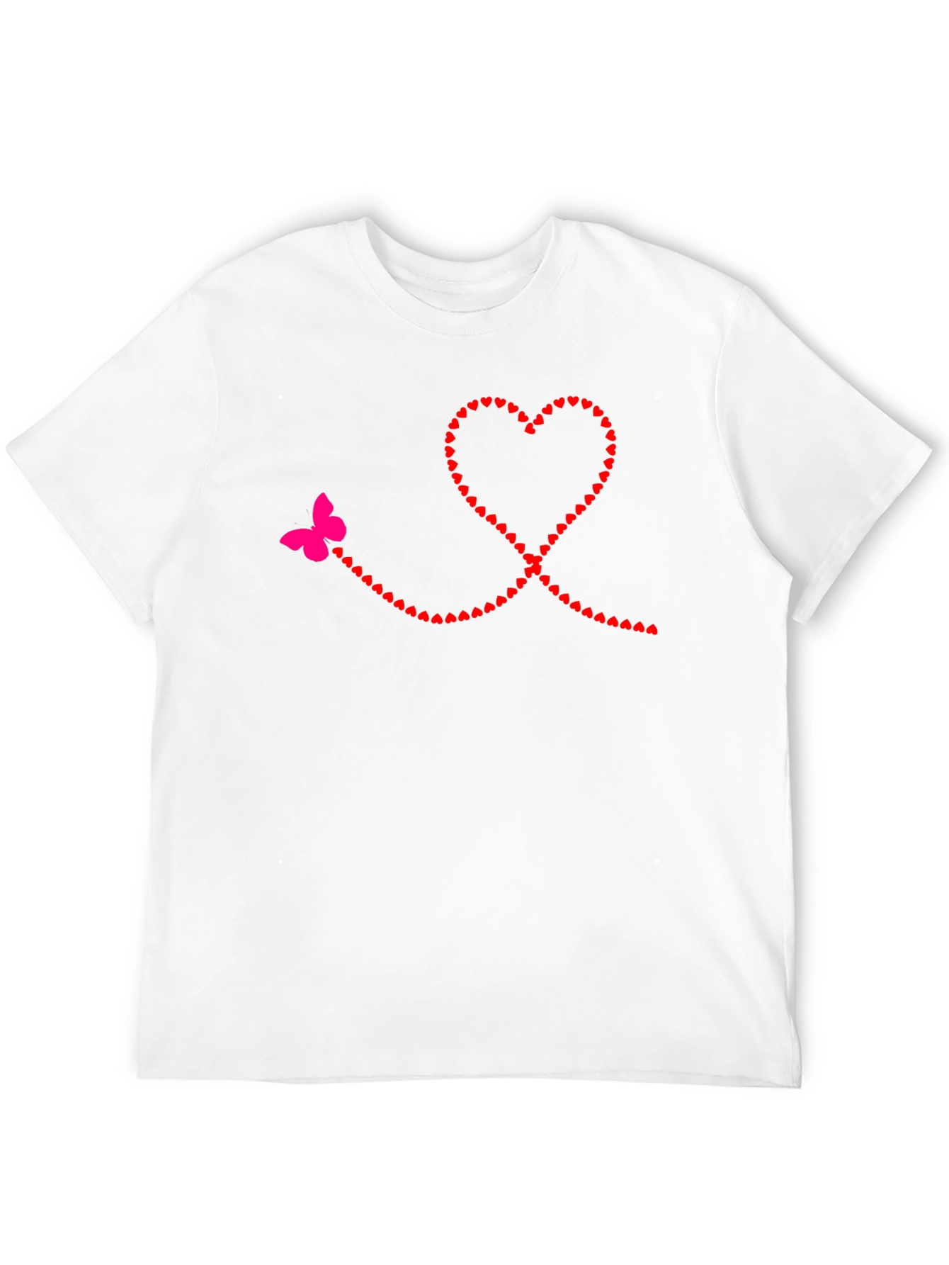Heart & Butterfly Graphic Tee - Black Casual Shirt