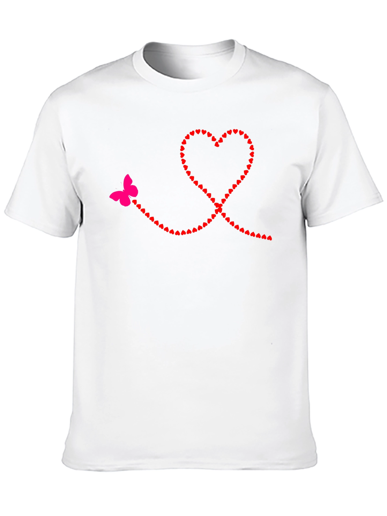 Heart & Butterfly Graphic Tee - Black Casual Shirt