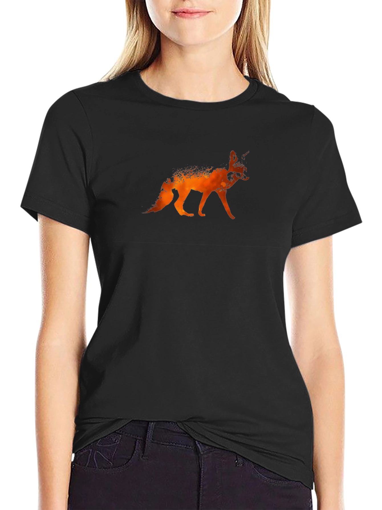 Fox Silhouette Graphic Tee - Black