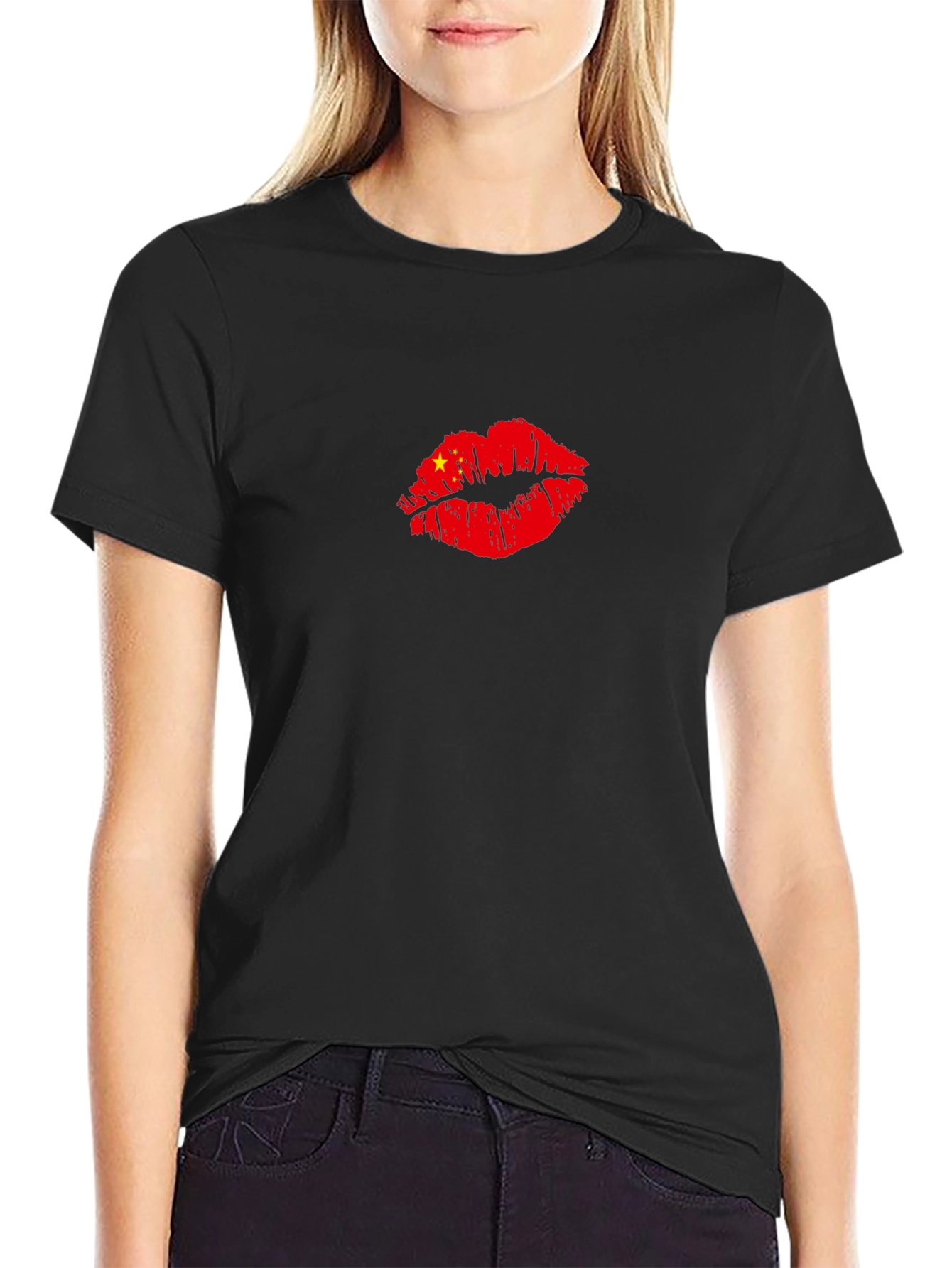 Graphic Tee: Kiss of China Flag