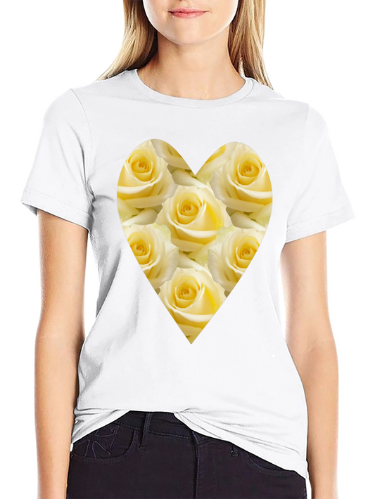 Heart of Roses Black T-Shirt