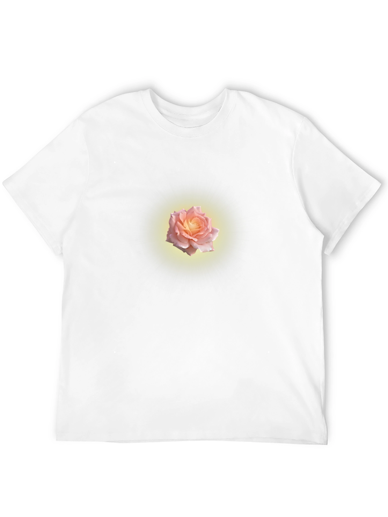 Glowing Rose Graphic Tee - Black