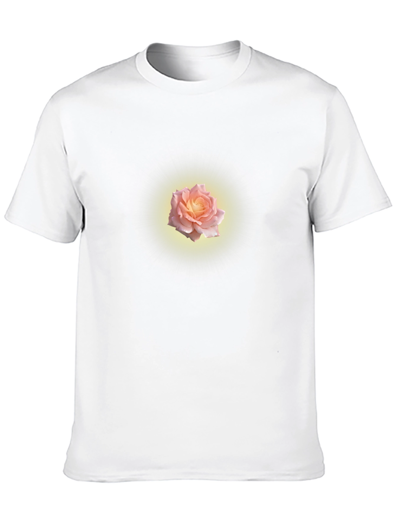Glowing Rose Graphic Tee - Black