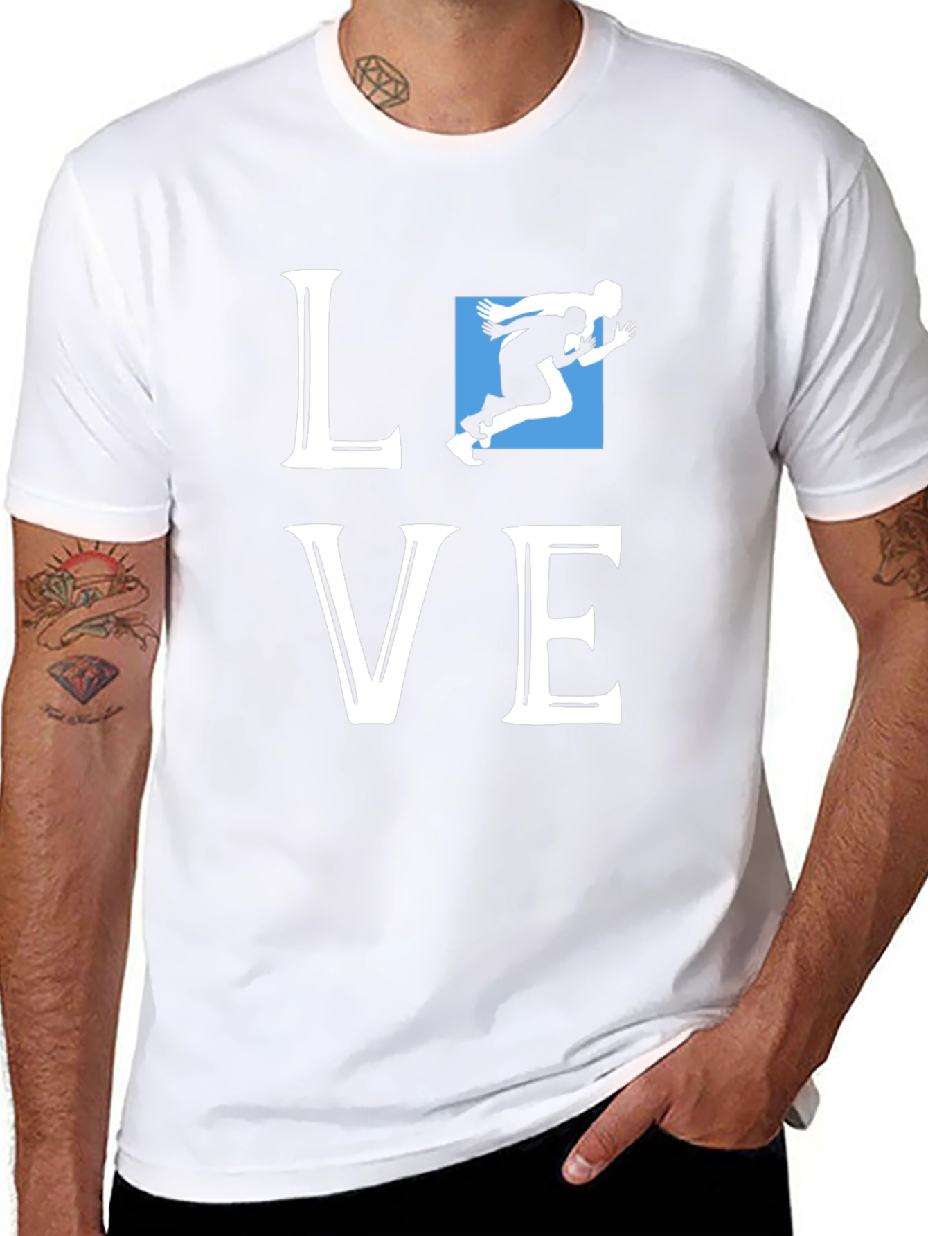 Love Running Graphic Tee - Black