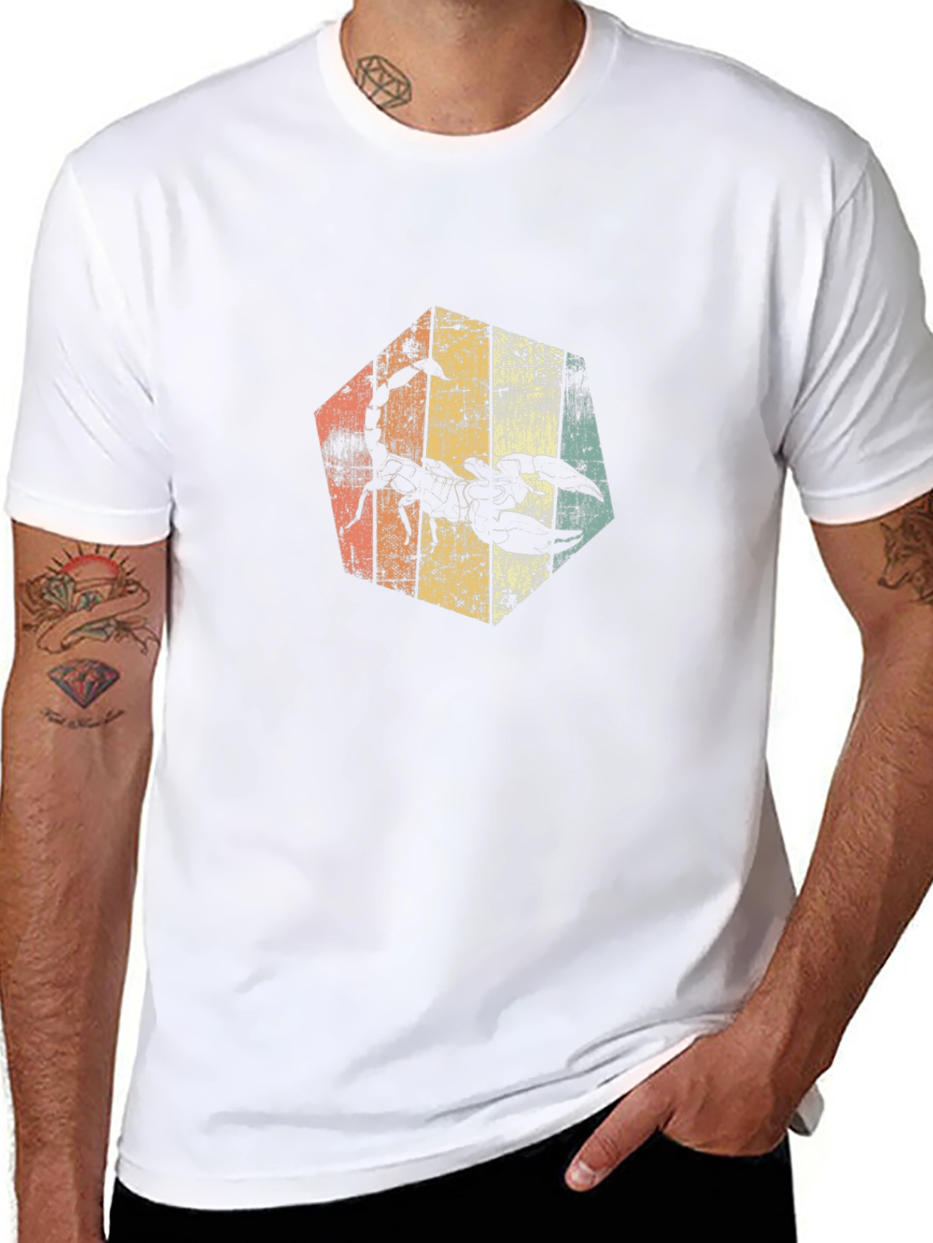 Retro Scorpion Graphic Tee - Black