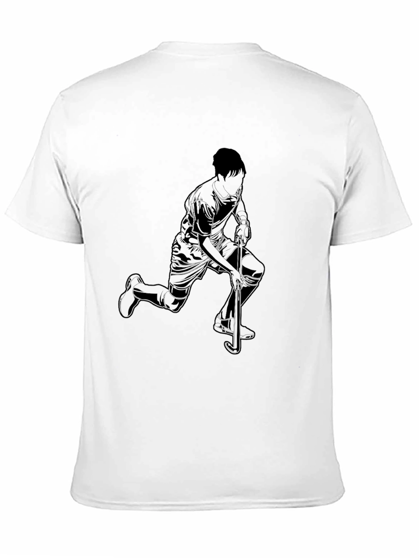 Mens Black Graphic Tee - Hockey Player