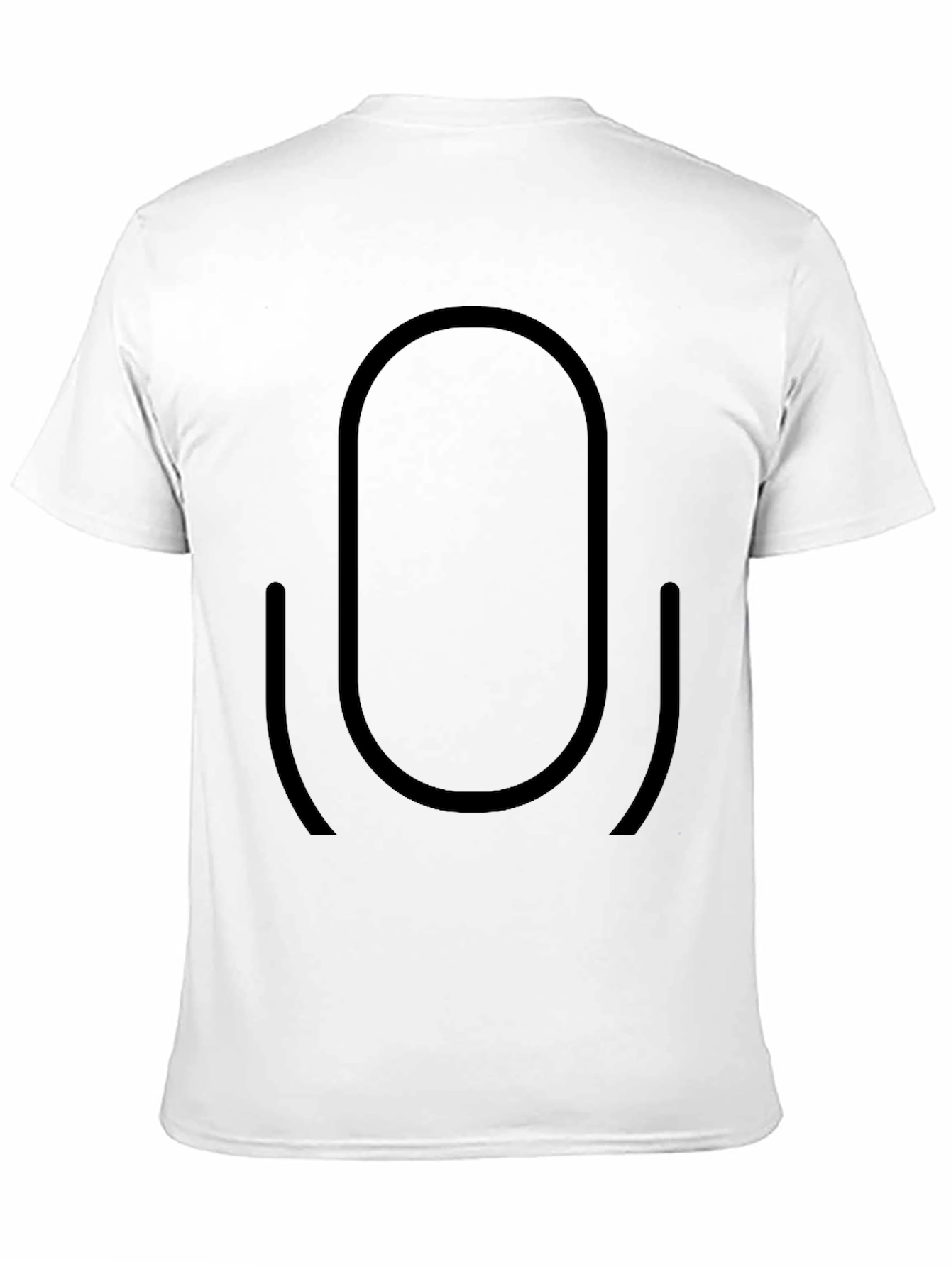 Minimalist Microphone Graphic Black T-Shirt