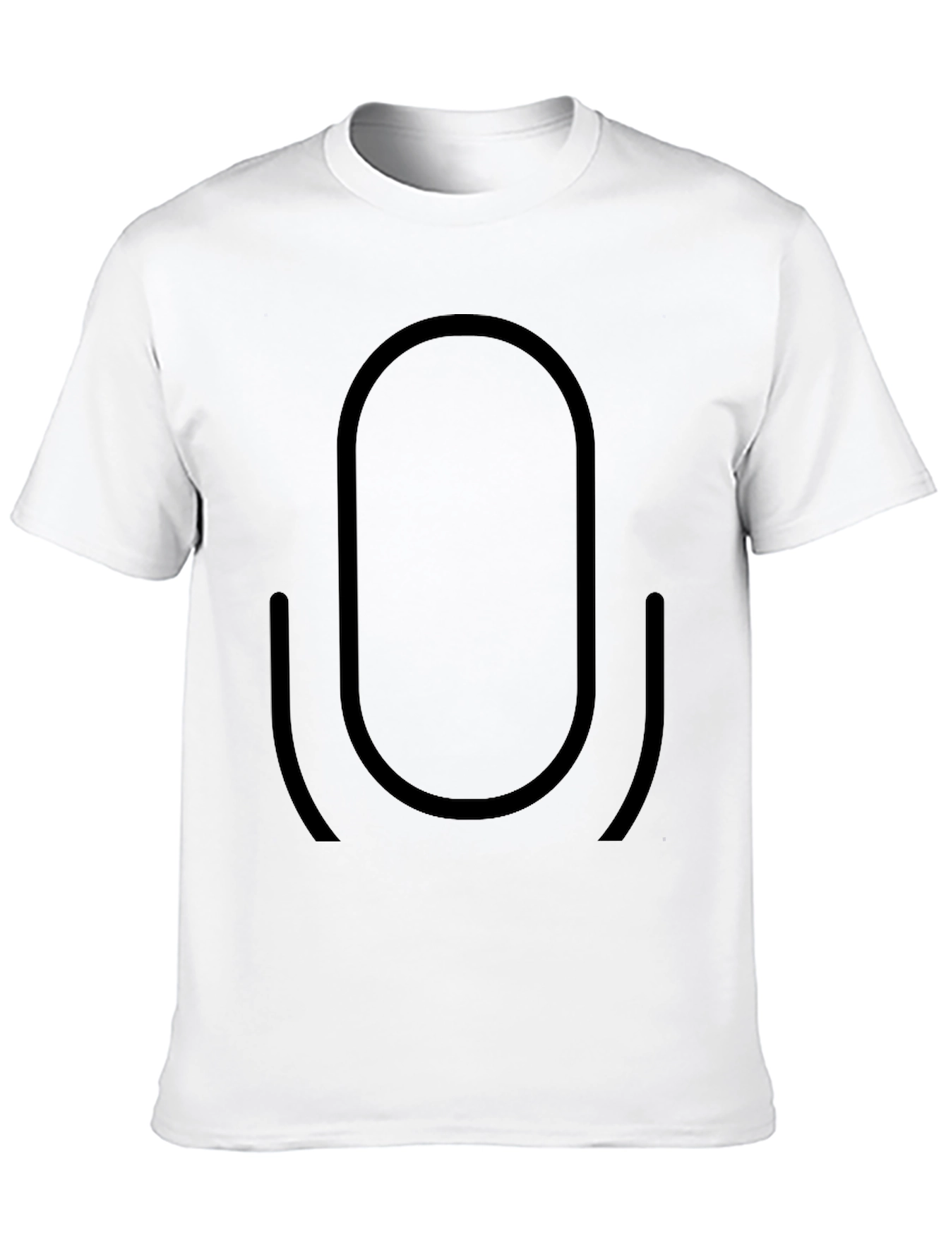 Minimalist Microphone Graphic Black T-Shirt