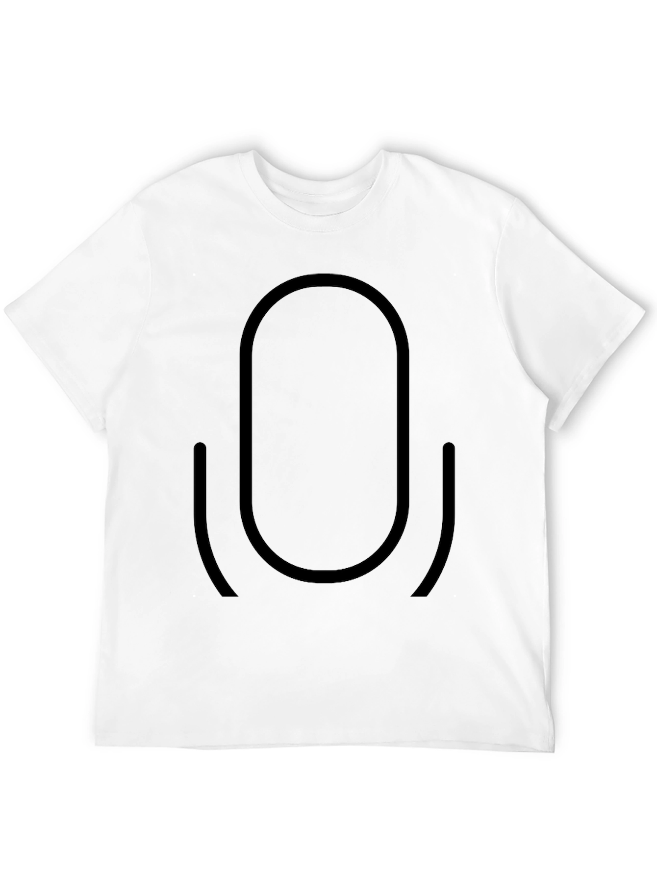 Minimalist Microphone Graphic Black T-Shirt