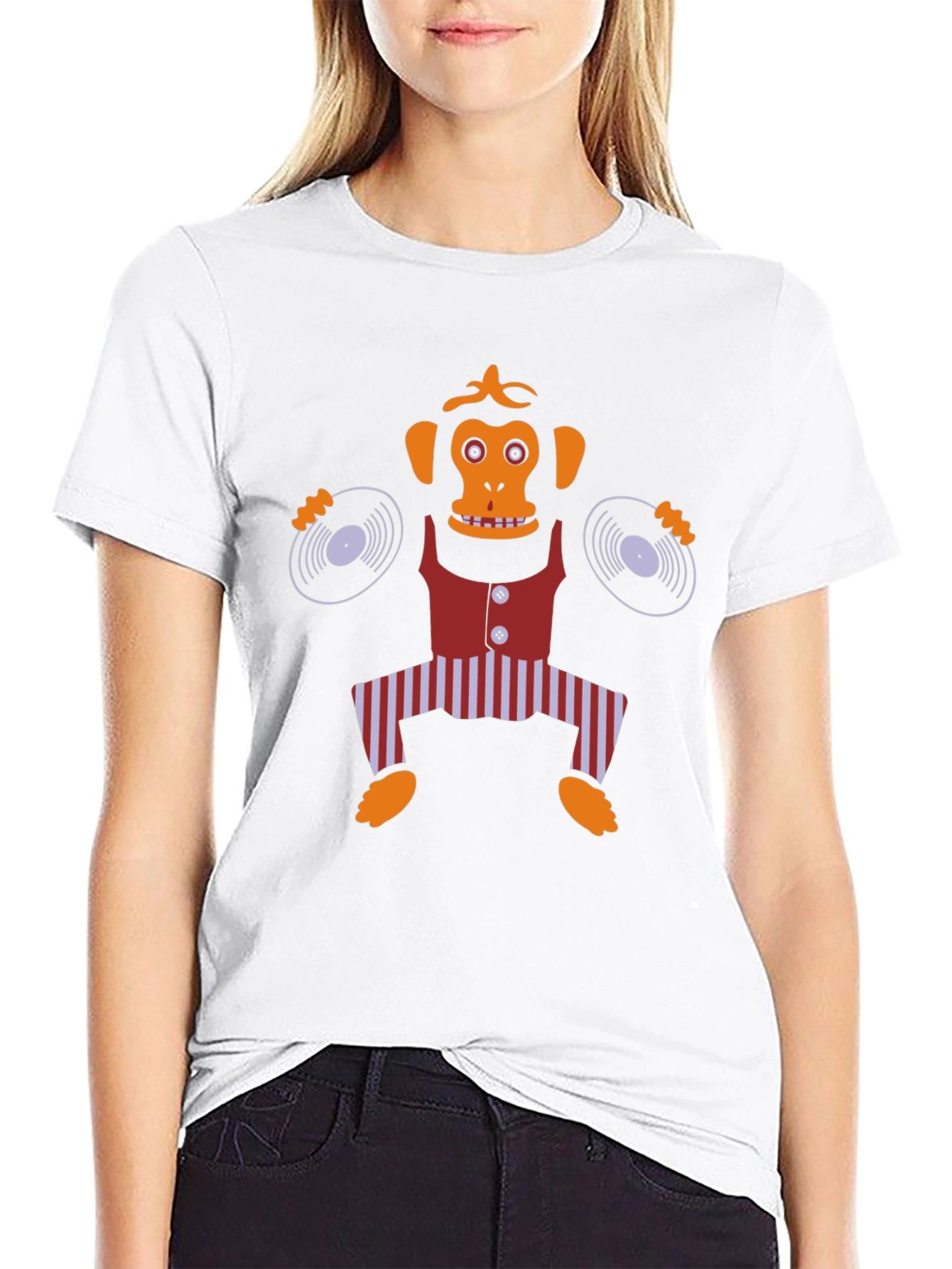 DJ Monkey Graphic Tee - Quirky Cartoon Design