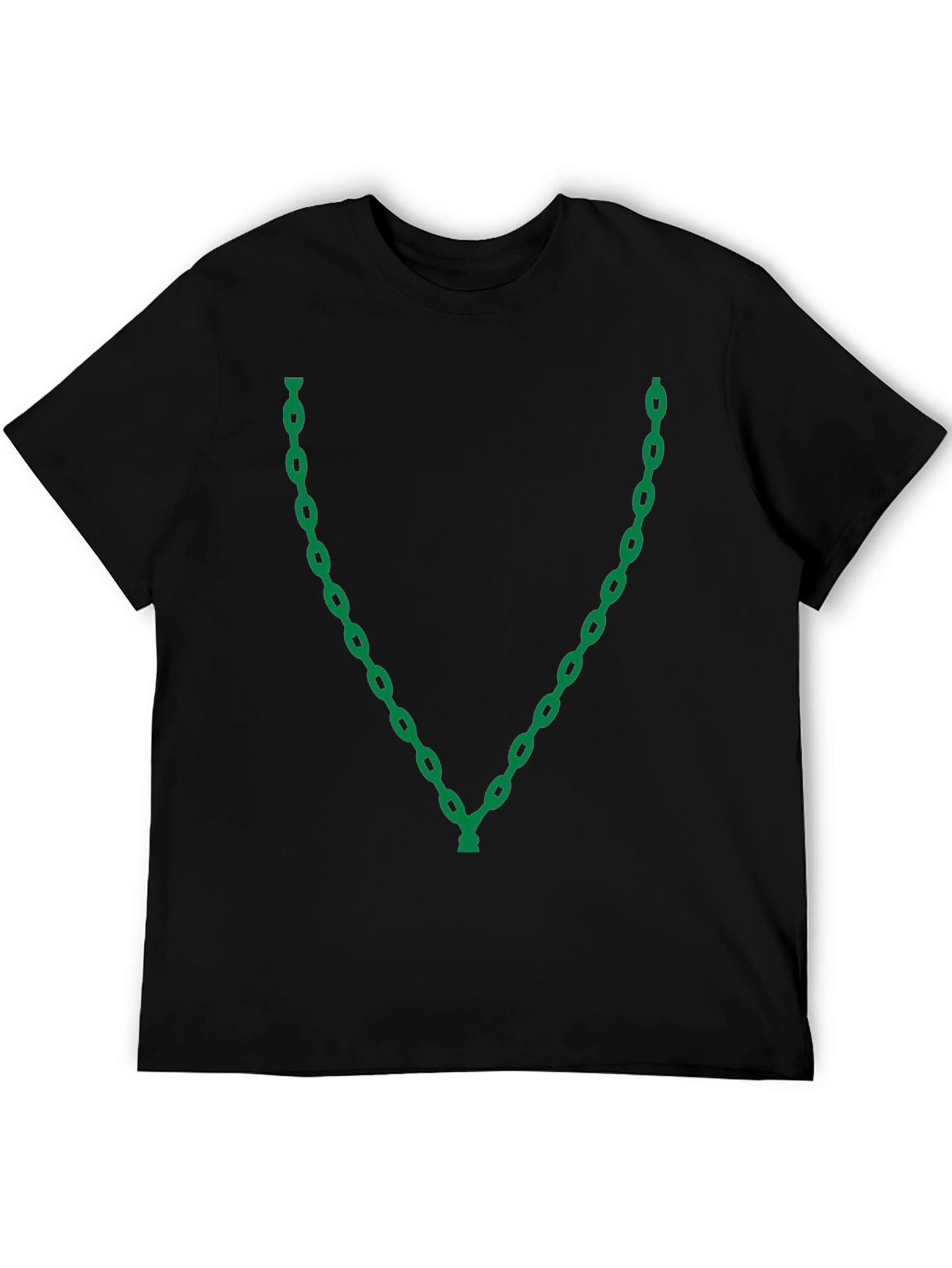 Green Chain Graphic Black T-Shirt