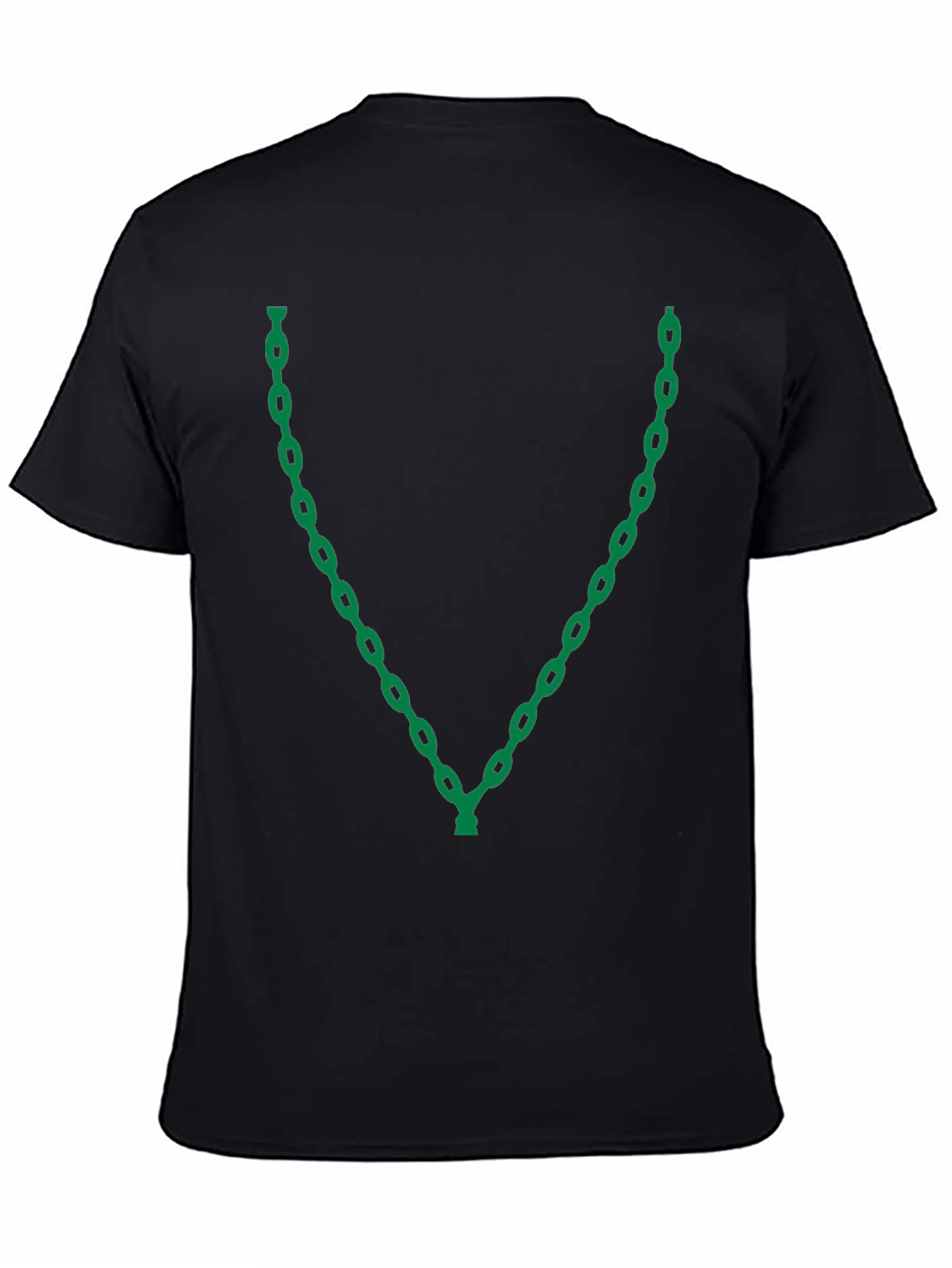 Green Chain Graphic Black T-Shirt