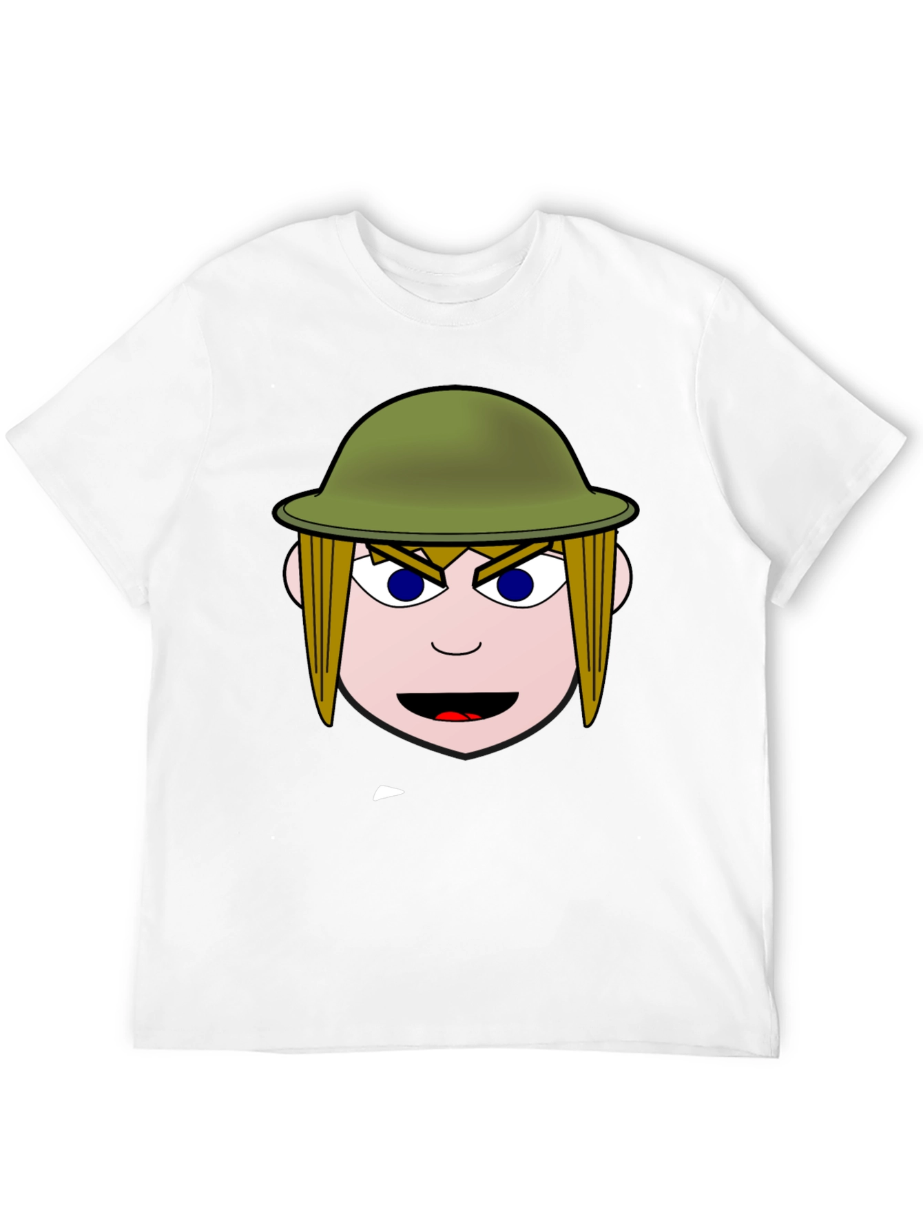 Cartoon Soldier Graphic Black T-Shirt