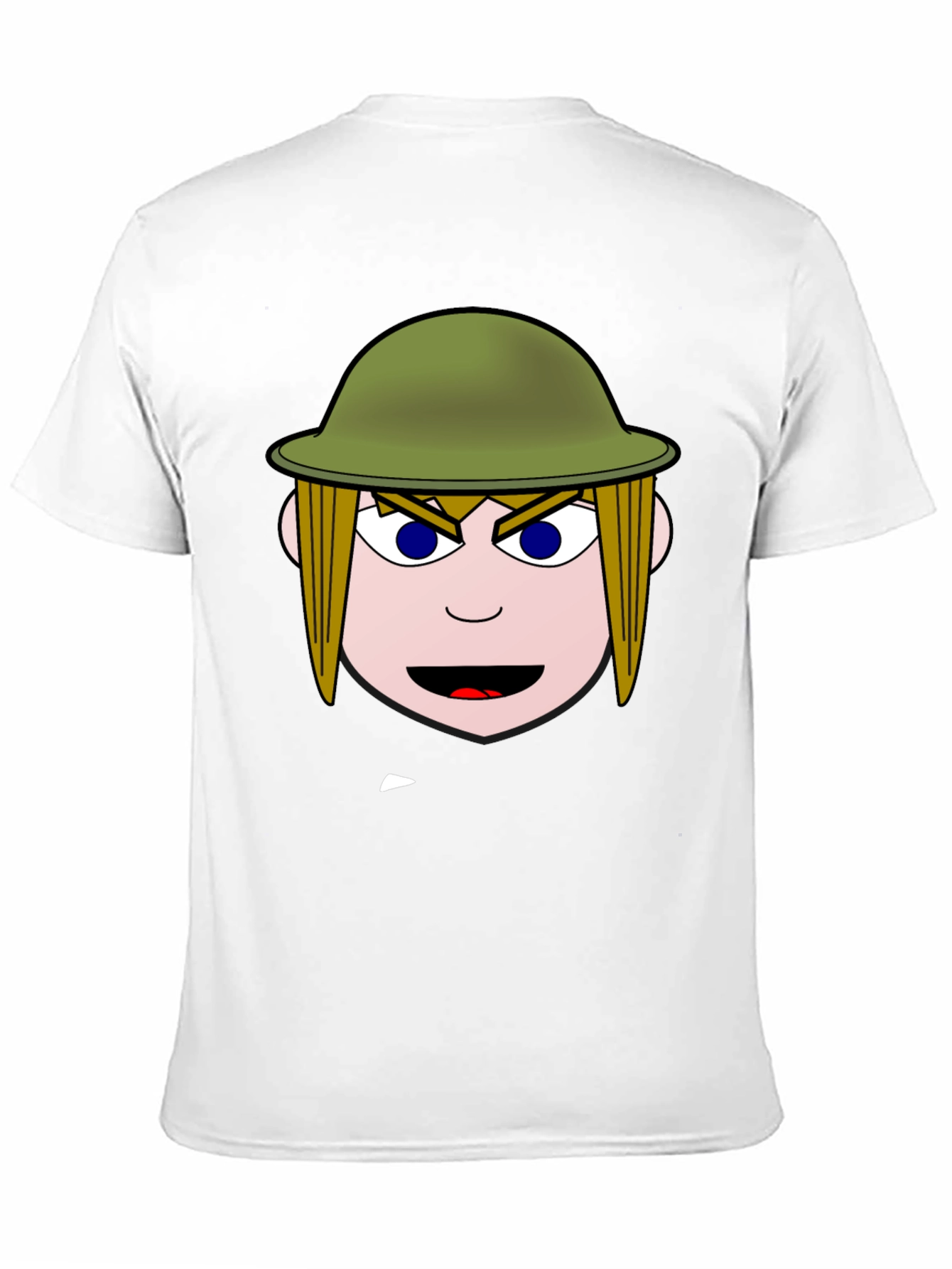 Cartoon Soldier Graphic Black T-Shirt