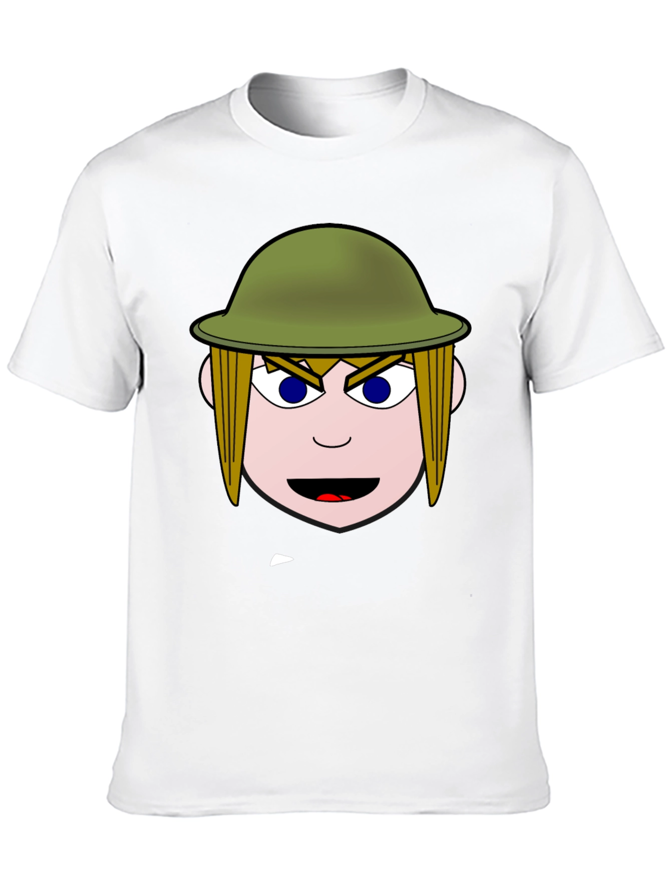 Cartoon Soldier Graphic Black T-Shirt