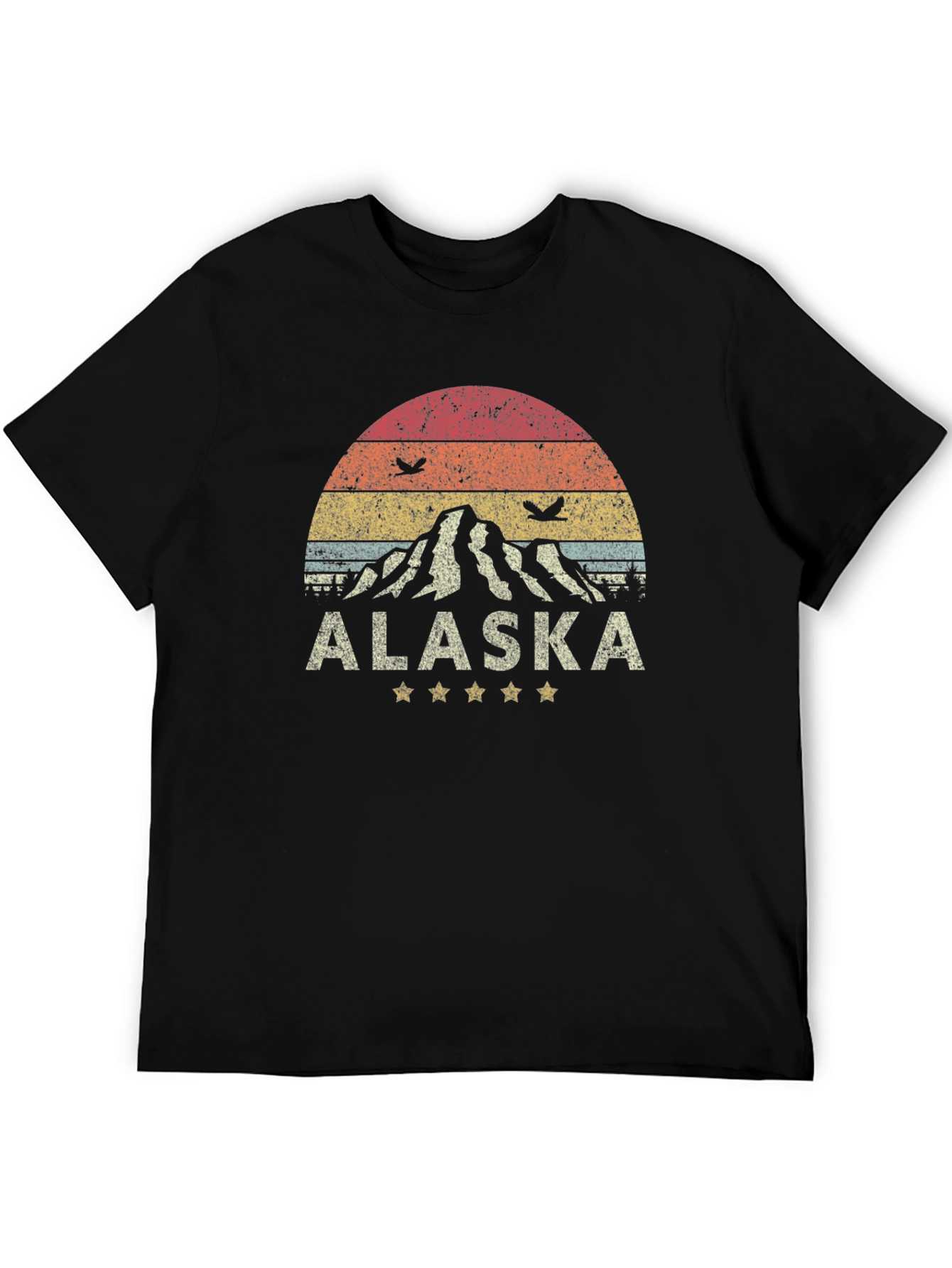 Alaska Mountain Graphic Tee - Retro Style
