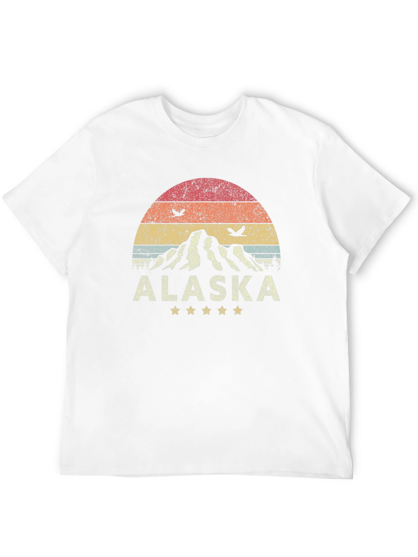 Alaska Mountain Graphic Tee - Retro Style
