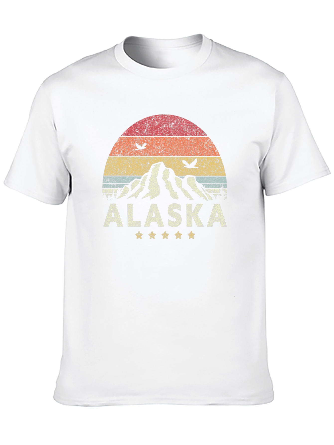 Alaska Mountain Graphic Tee - Retro Style