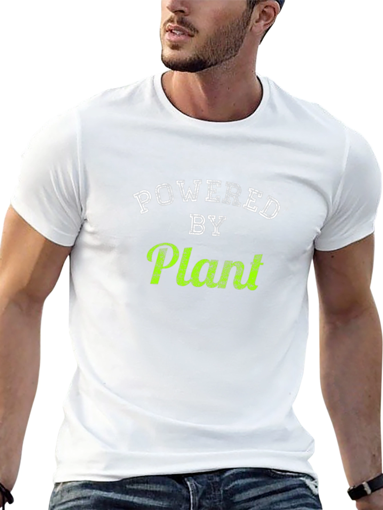 Powered by Plant Graphic T-Shirt - Black