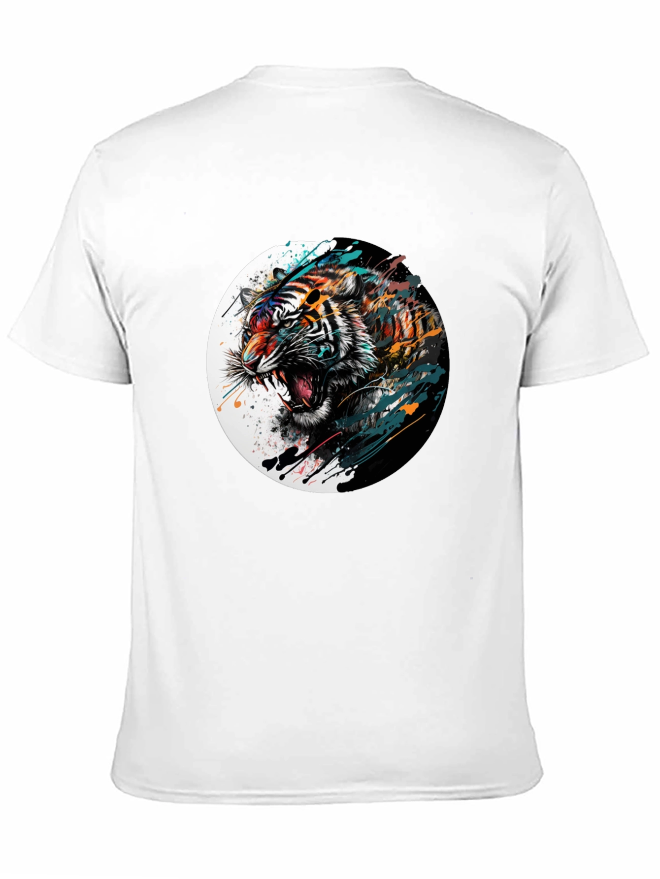 Mens Black Tiger Graphic Tee