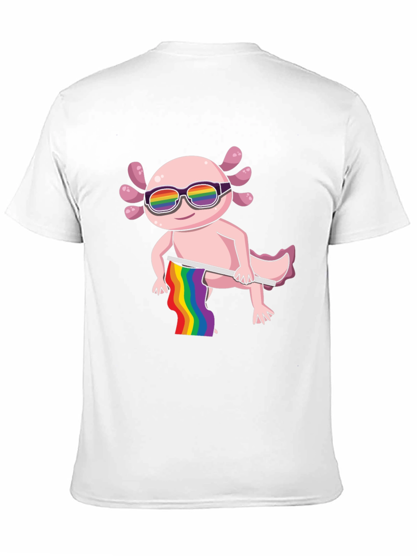 Axolotl Pride T-Shirt - LGBTQ+ Rainbow Design