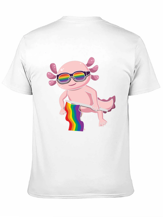 Axolotl Pride T-Shirt - LGBTQ+ Rainbow Design