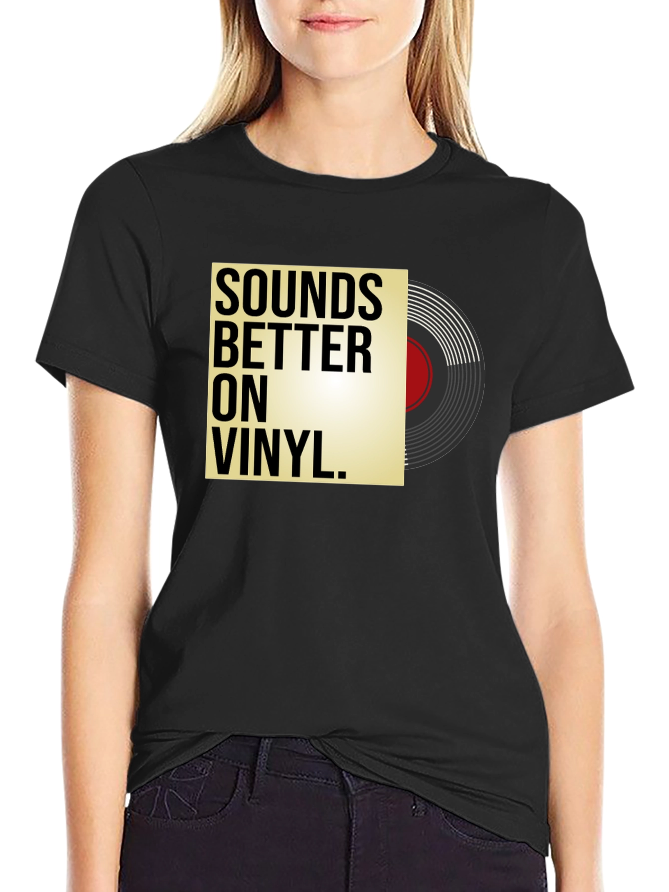 Sounds Better on Vinyl Black T-Shirt