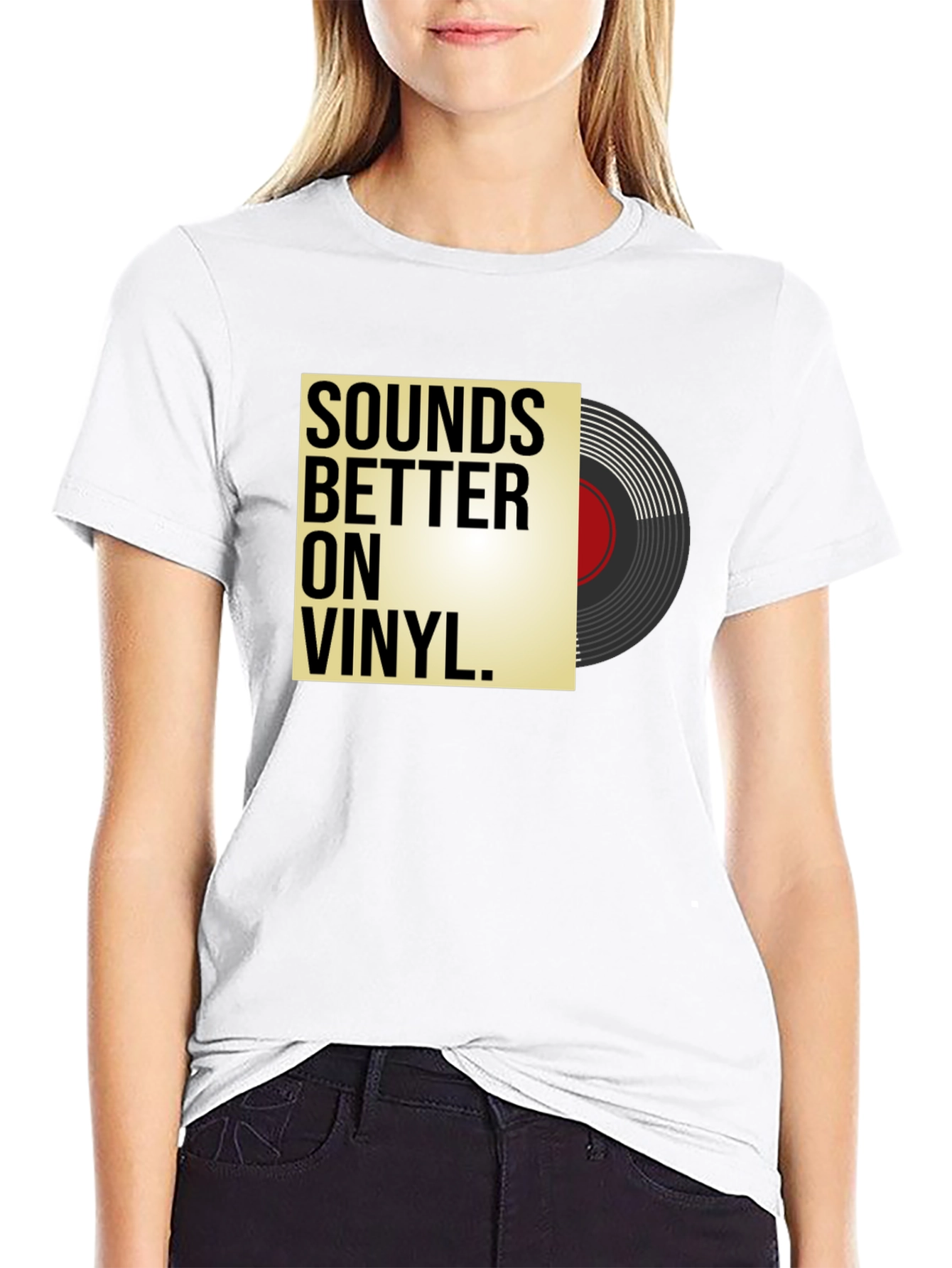 Sounds Better on Vinyl Black T-Shirt