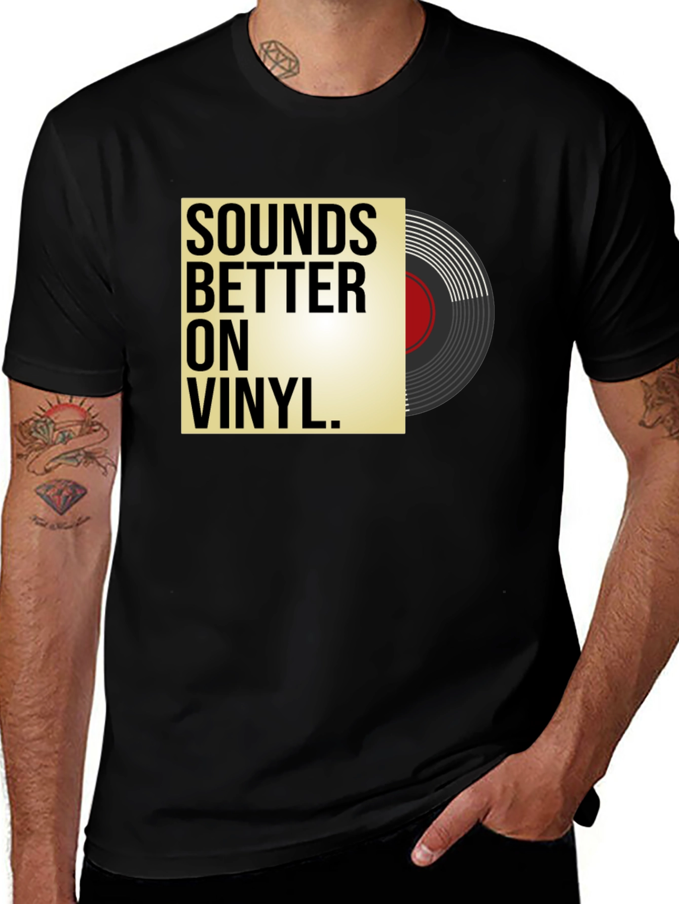 Sounds Better on Vinyl Black T-Shirt