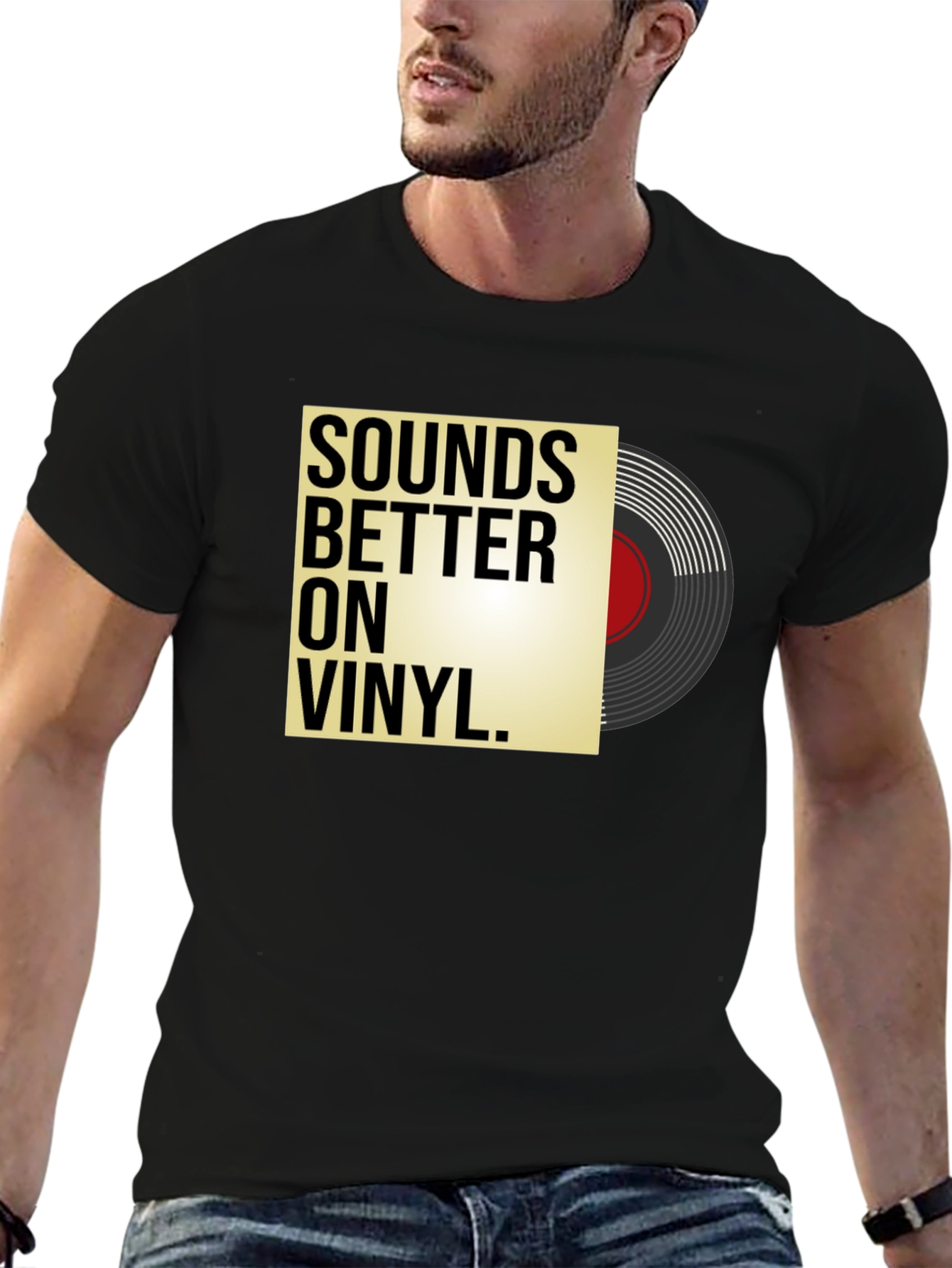Sounds Better on Vinyl Black T-Shirt