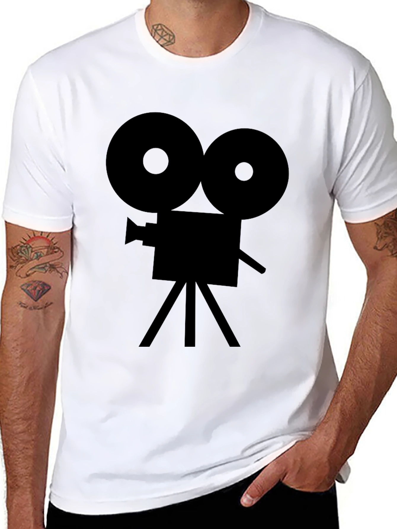 Retro Camera Graphic Tee - Classic Film Style