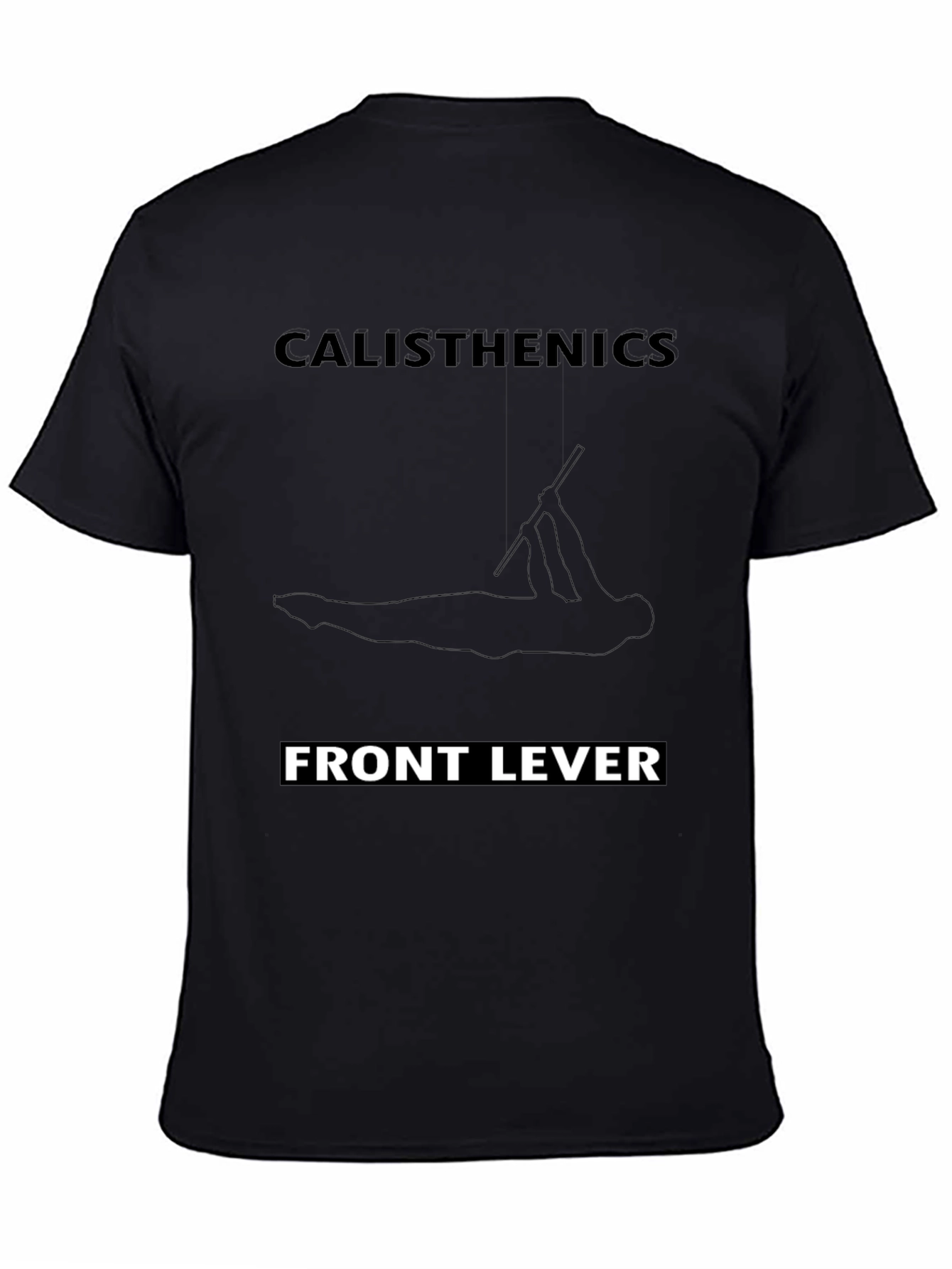 Calisthenics Front Lever T-Shirt Black